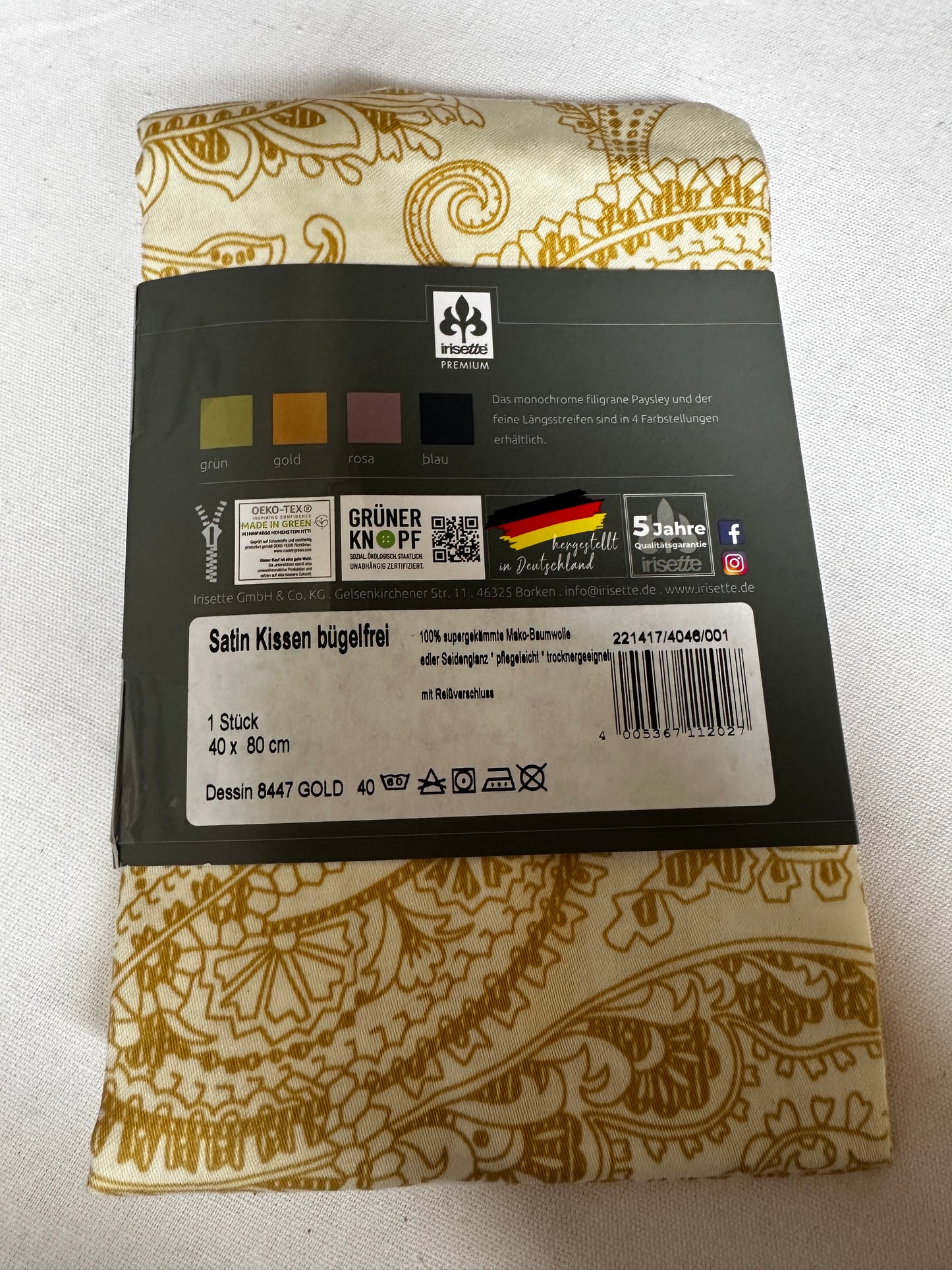 Kissenbezug Satin Irisette