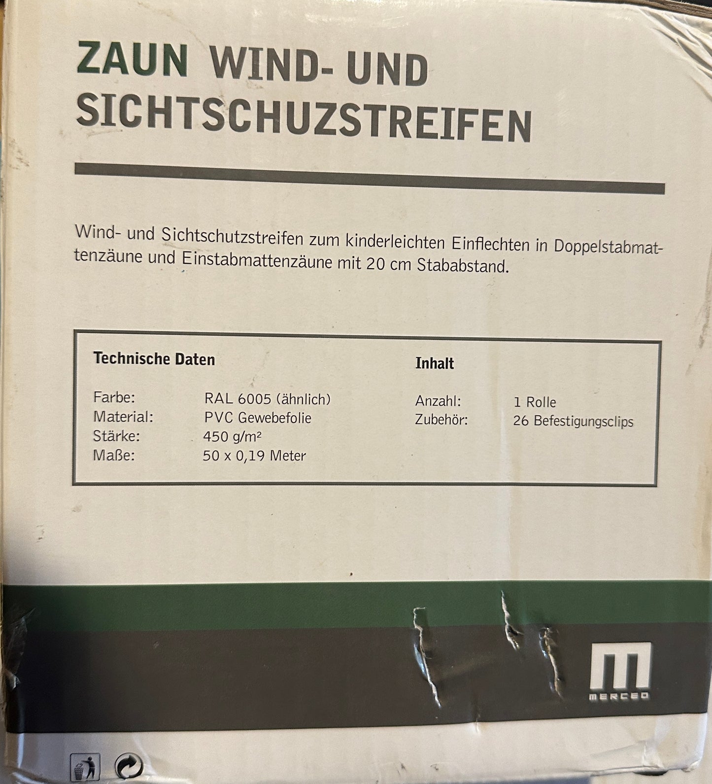 Zaun Sichtschutzstreifen Merceo