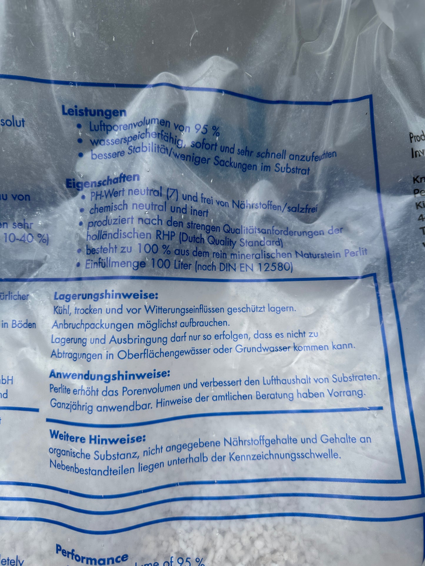 Perlite Knauf Perligran 100 Liter