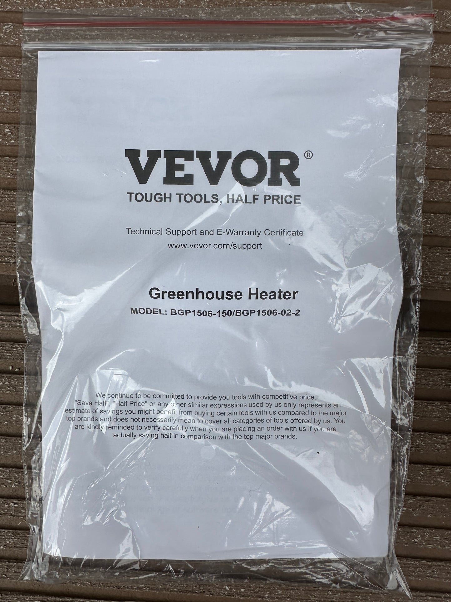 VEVOR Gewächshausheizung 2000W