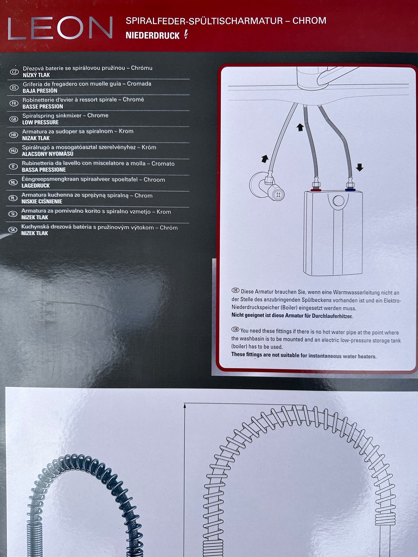 Spiralfeder-Spültischarmatur Leon