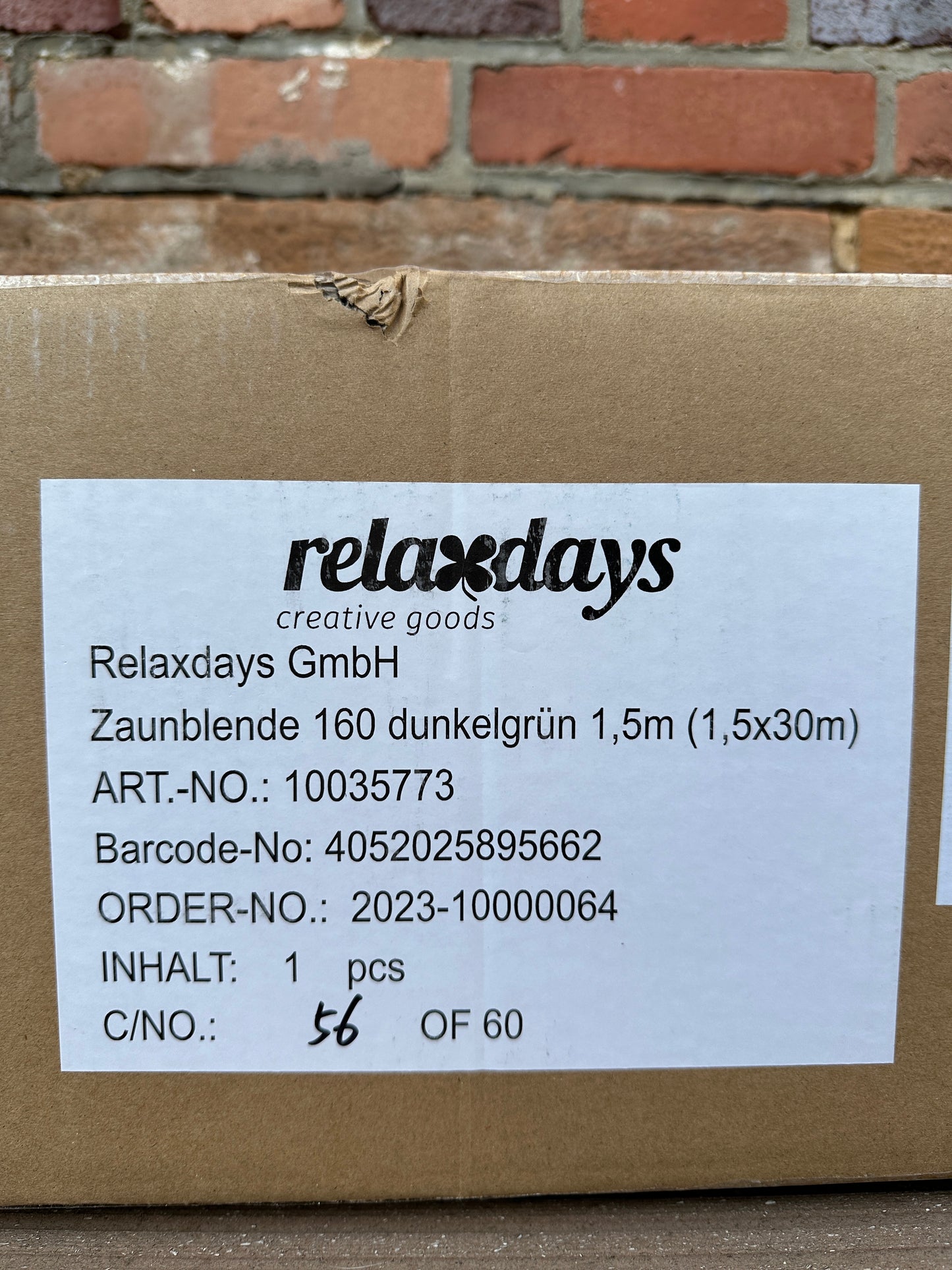 Zaunblende Relaxdays 1,5 x 30 m