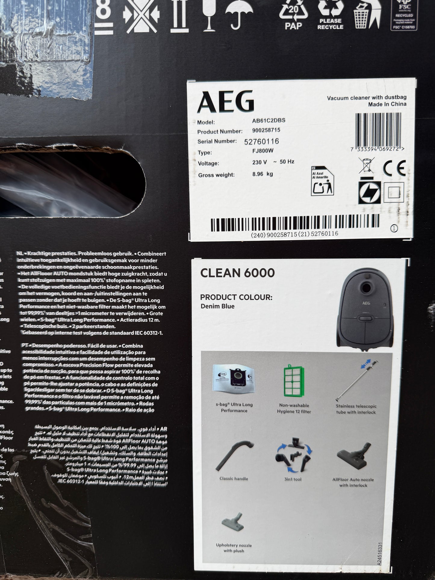 AEG Bodenstaubsauger CLEAN 6000