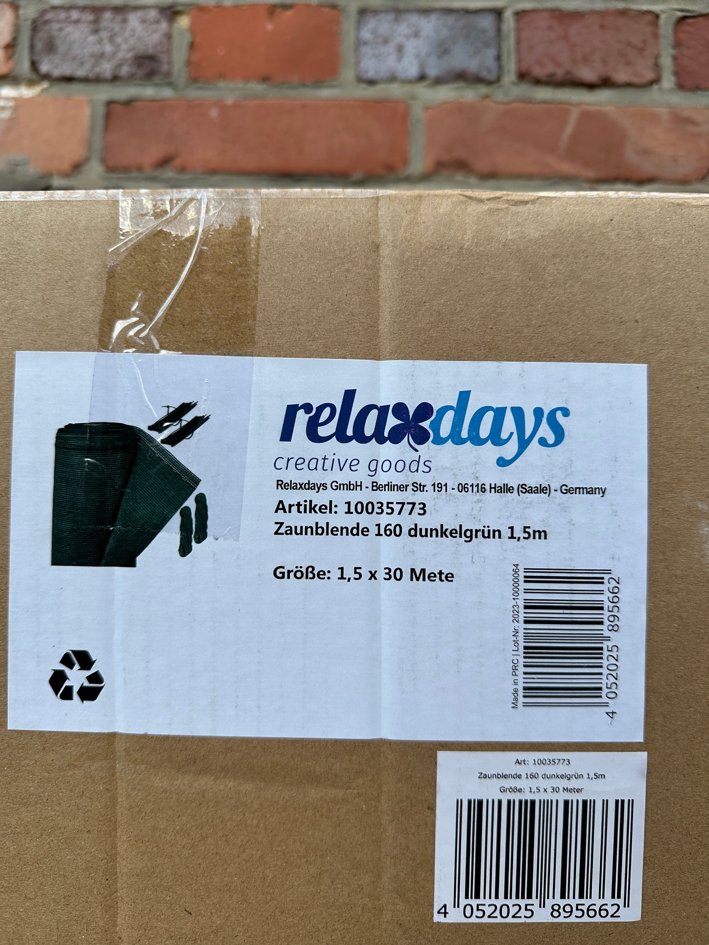 Zaunblende Relaxdays 1,5 x 30 m
