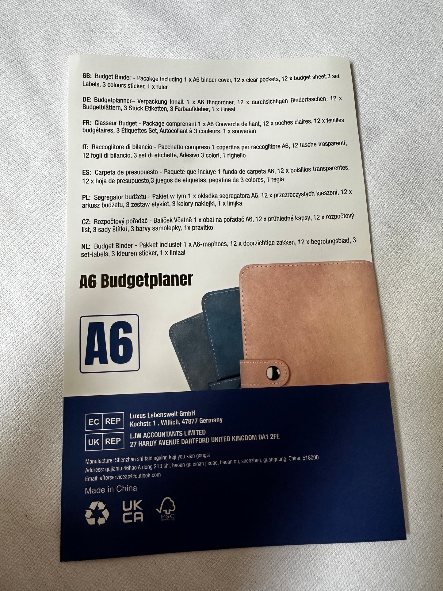 Budgetplaner A6