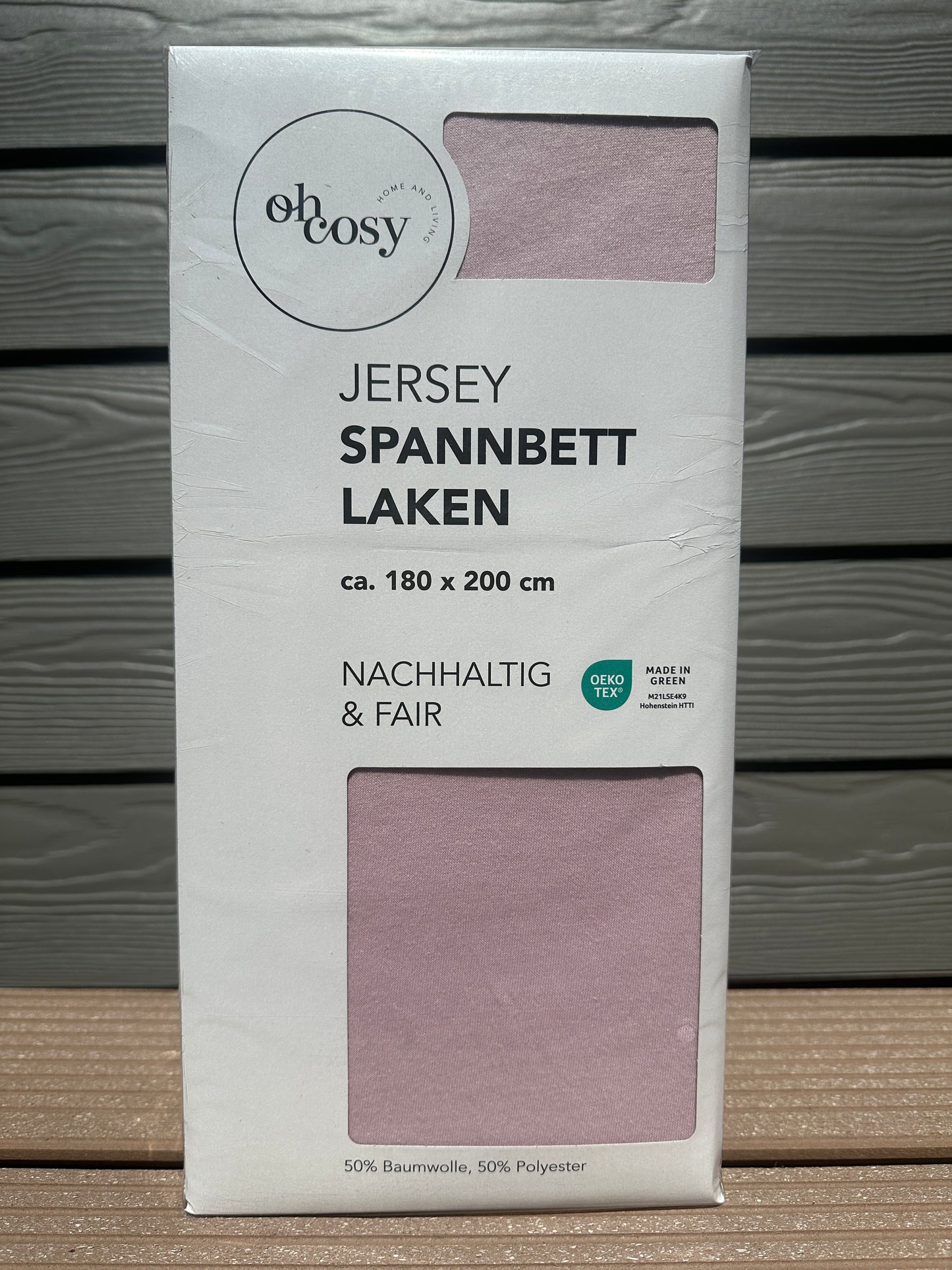 Jersey Spannbett Laken Oh Cosy rosa