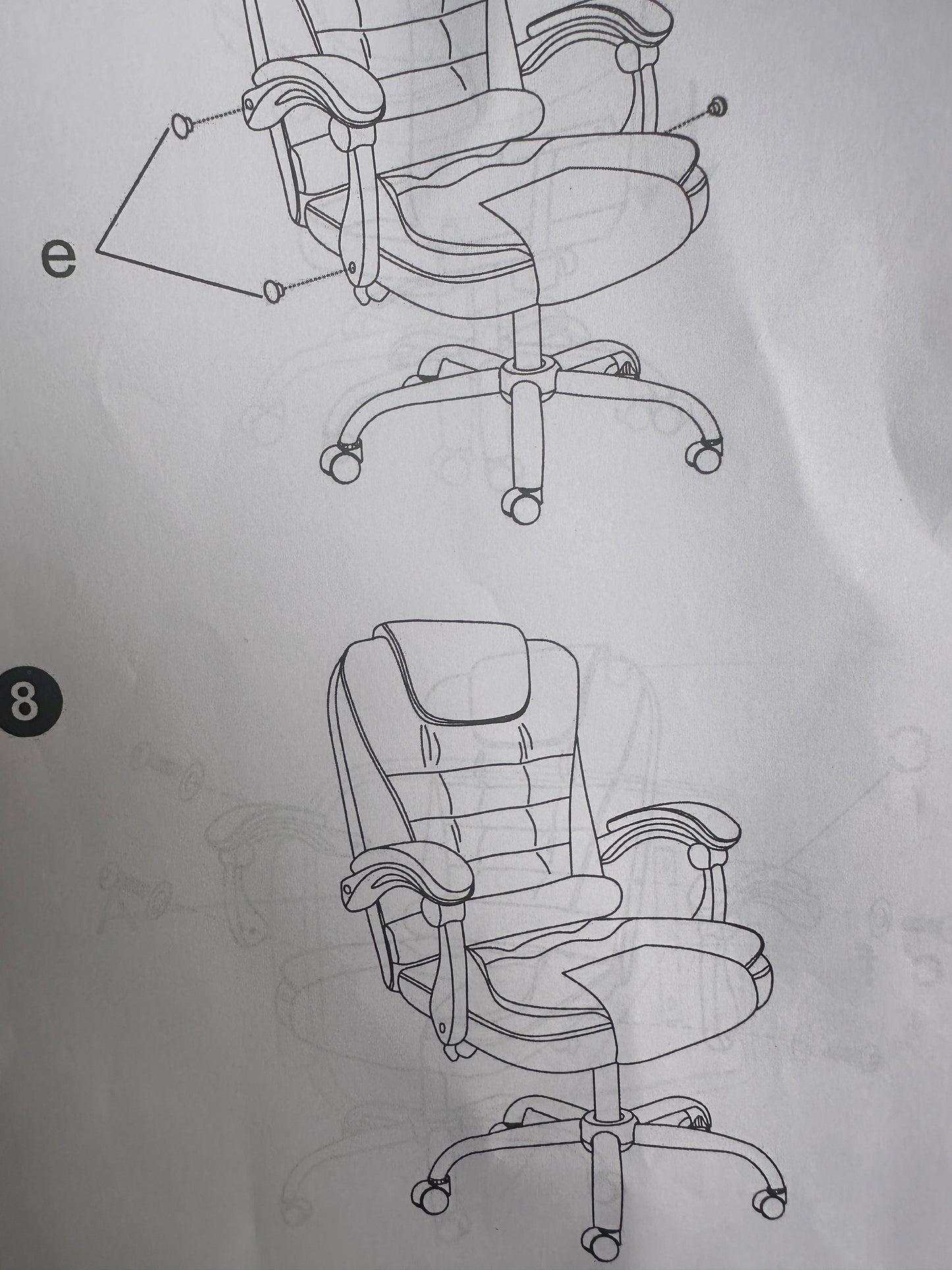 Bürostuhl grau