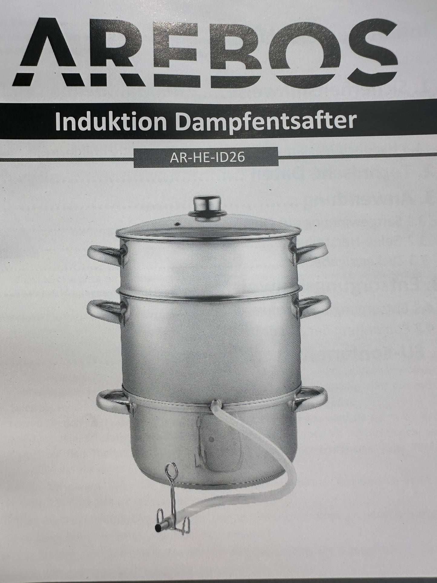 Induktion Dampfentsafter 15L Arebos