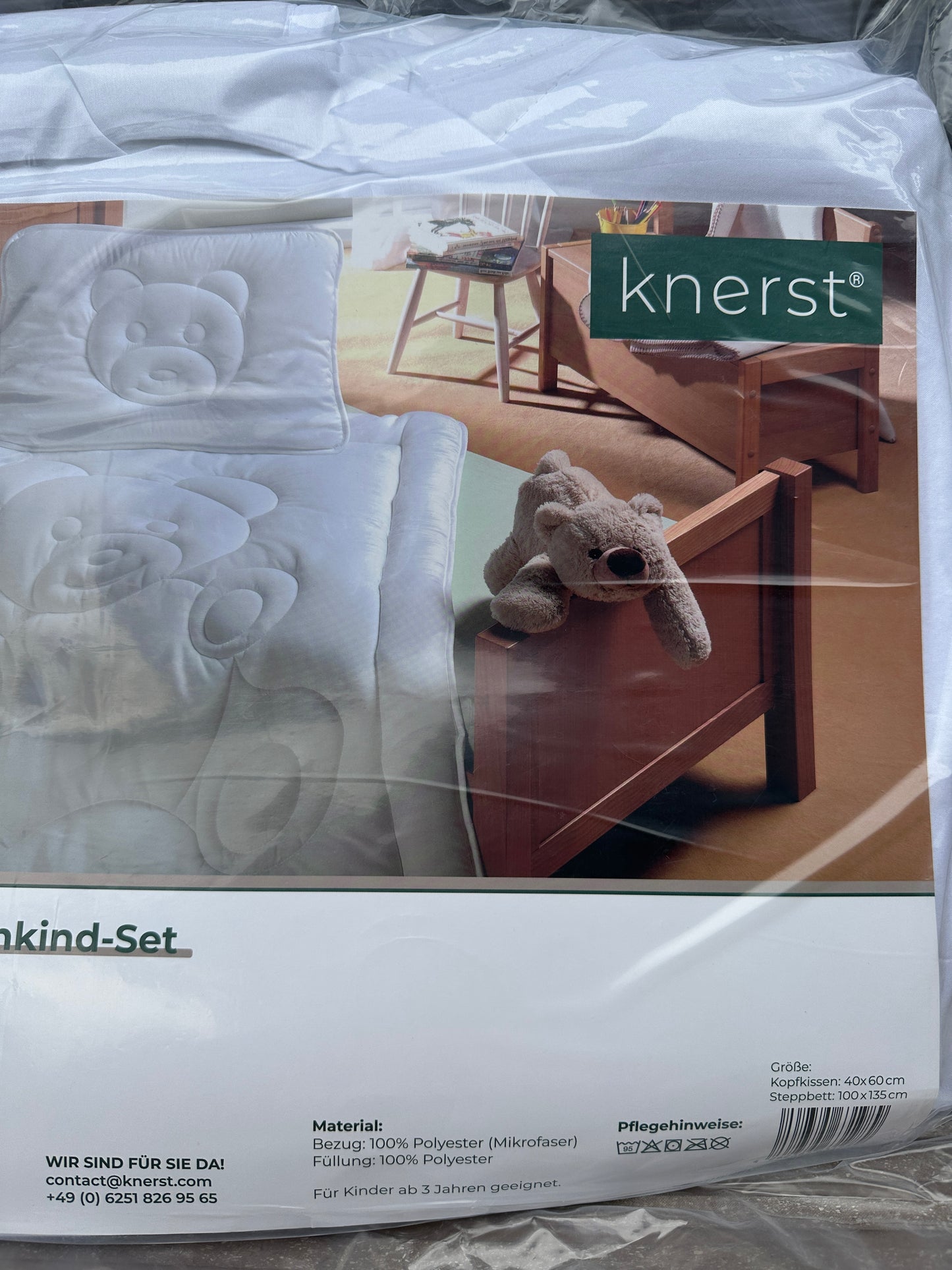 Kinderdecke und Kissen KNERST 100x135cm / 40x60cm