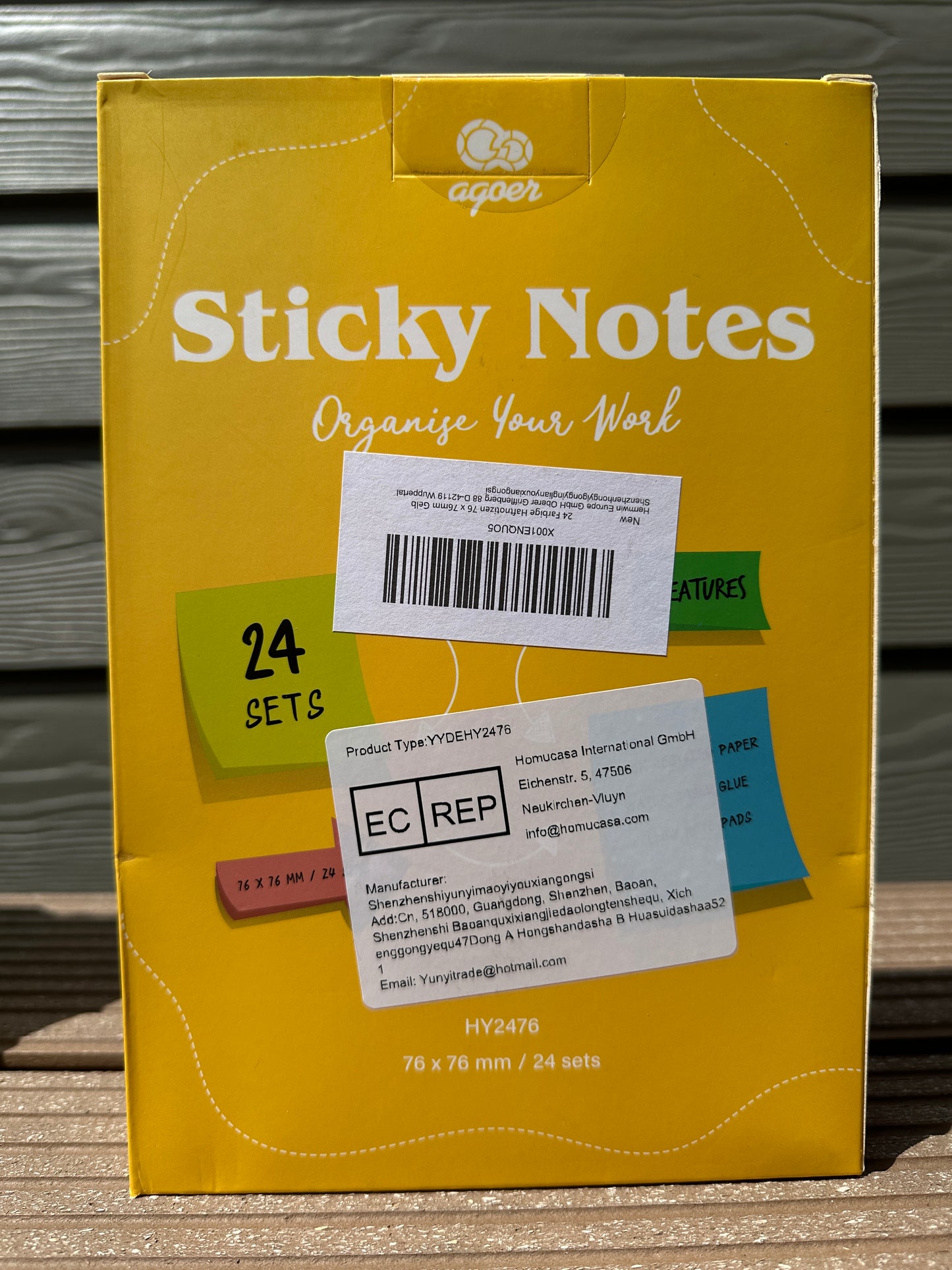 Haftnotizen 24 Stück Gelb Sticky Notes