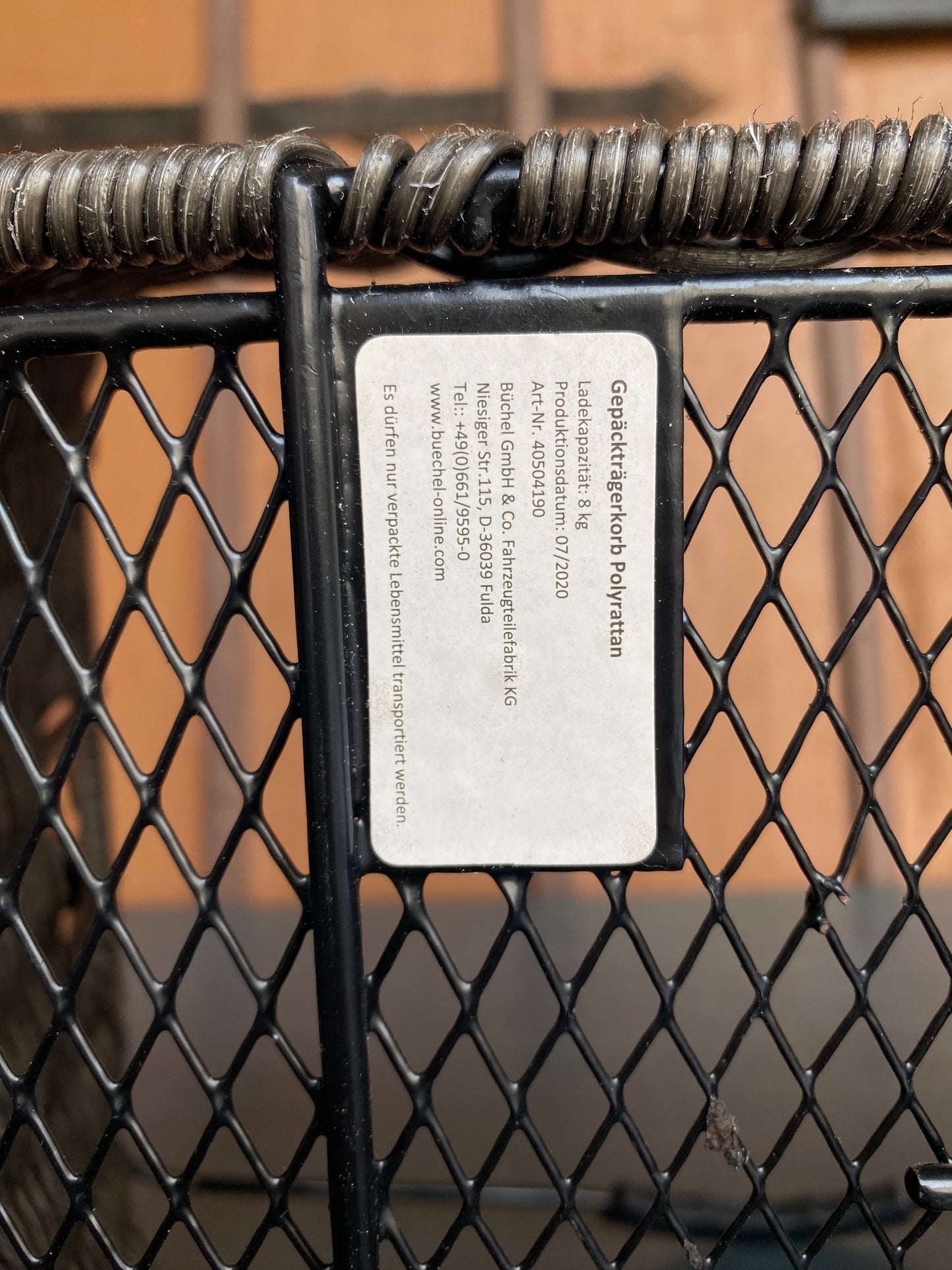 Gepäckträgerkorb Polyrattan