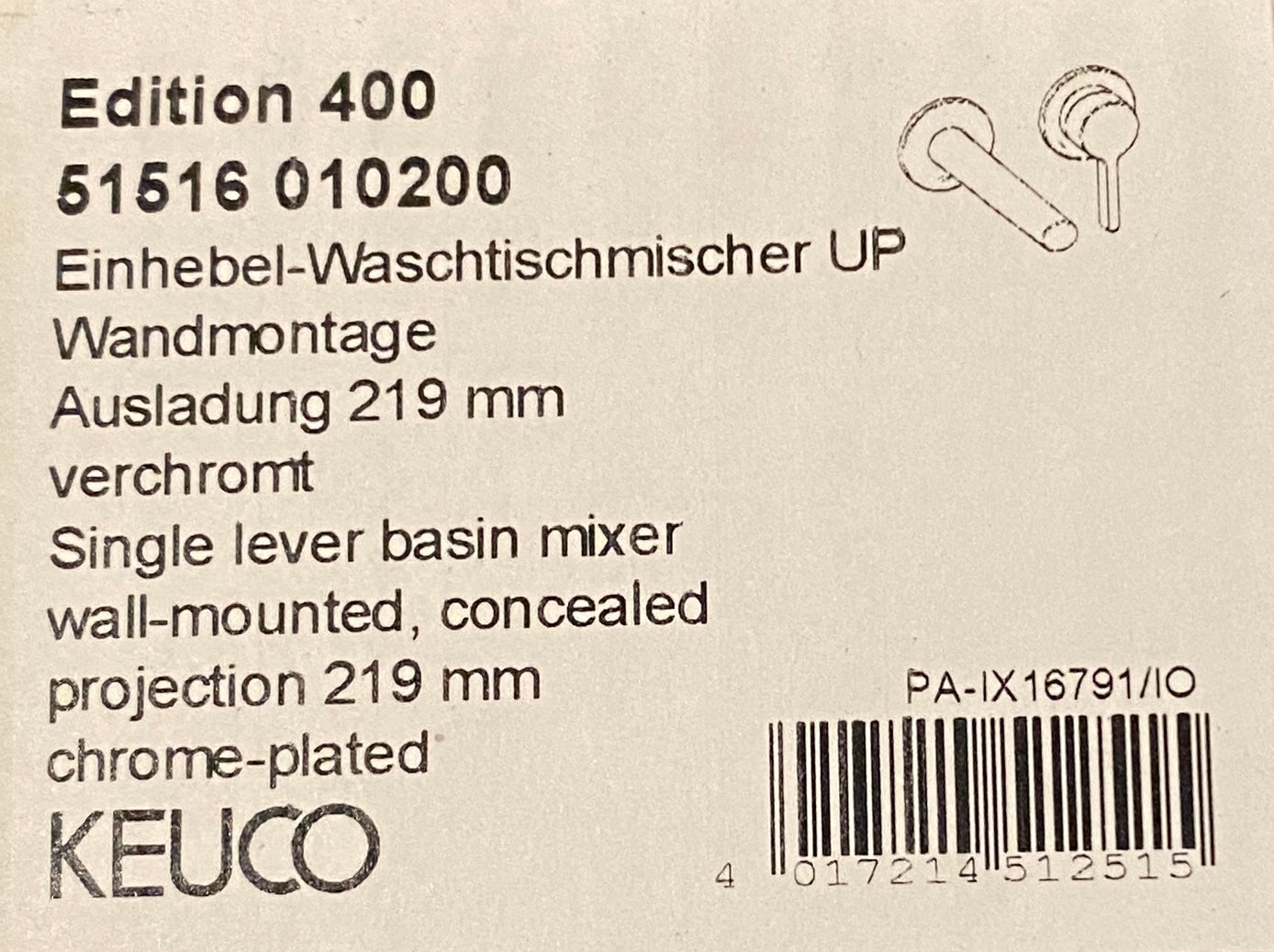 Einhebel-Waschtischmischer Keuco 51516 010200