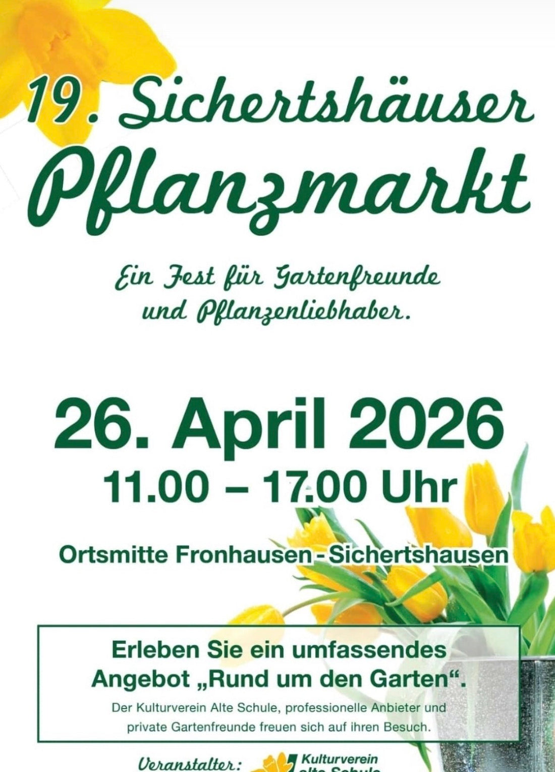 Pflanzenmarkt in Sichertshausen 2026