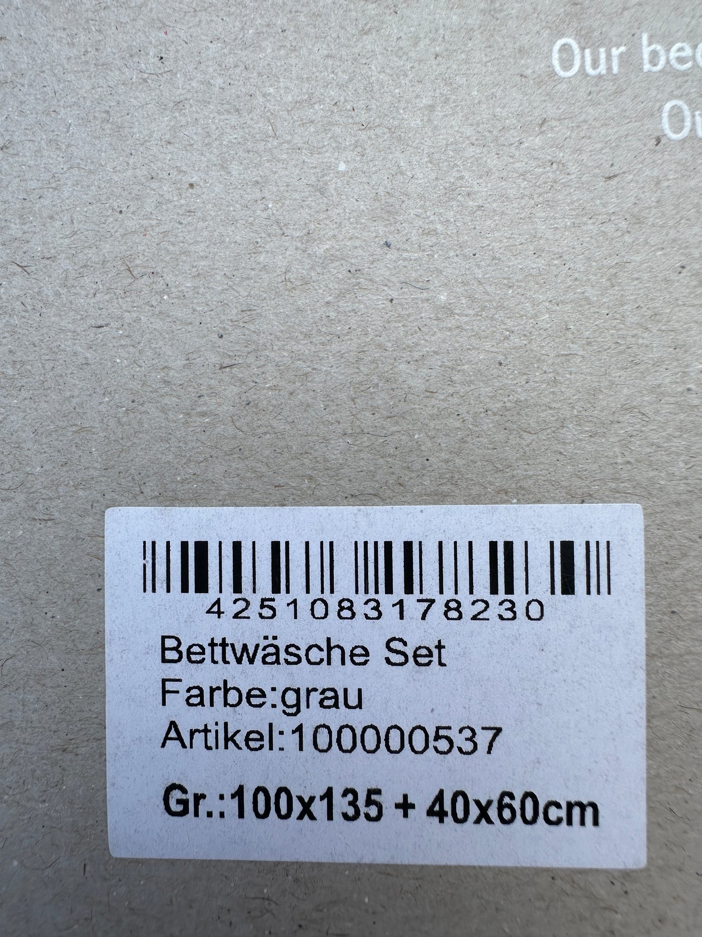 Wende-Bettwäsche Little Grau