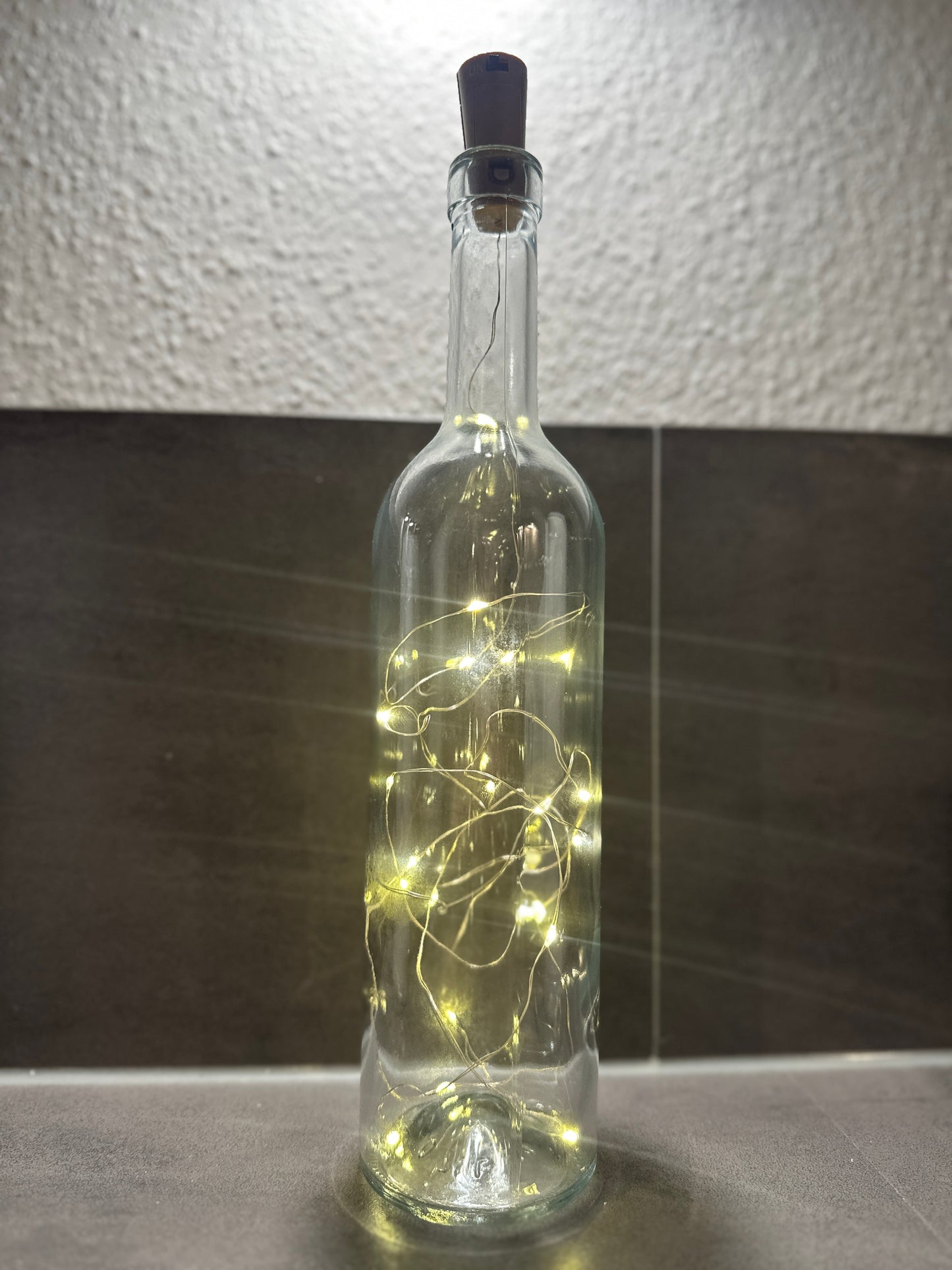 Dekoglasflasche mit LED