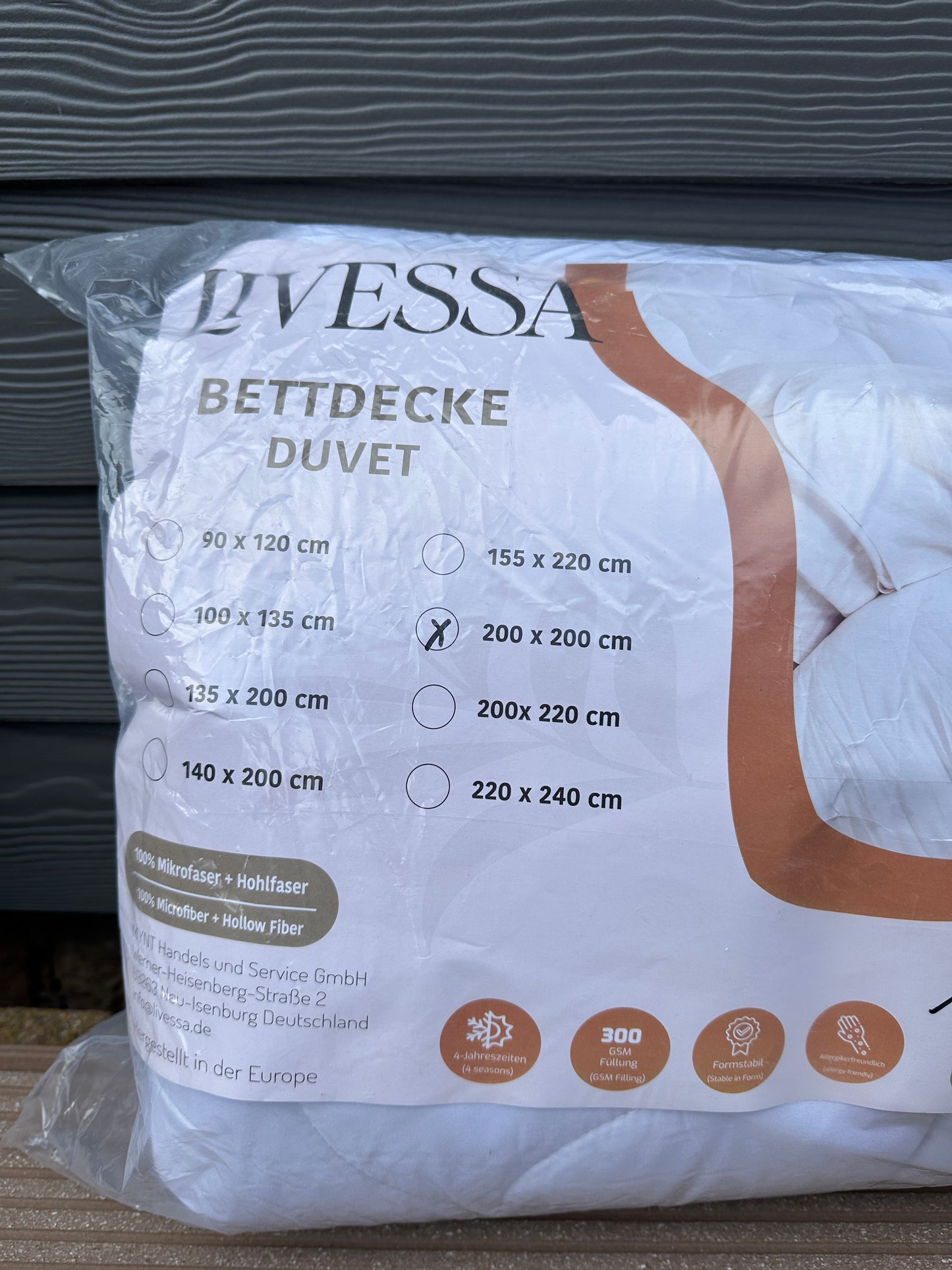 Bettdecke Duvet Livessa 200x200cm