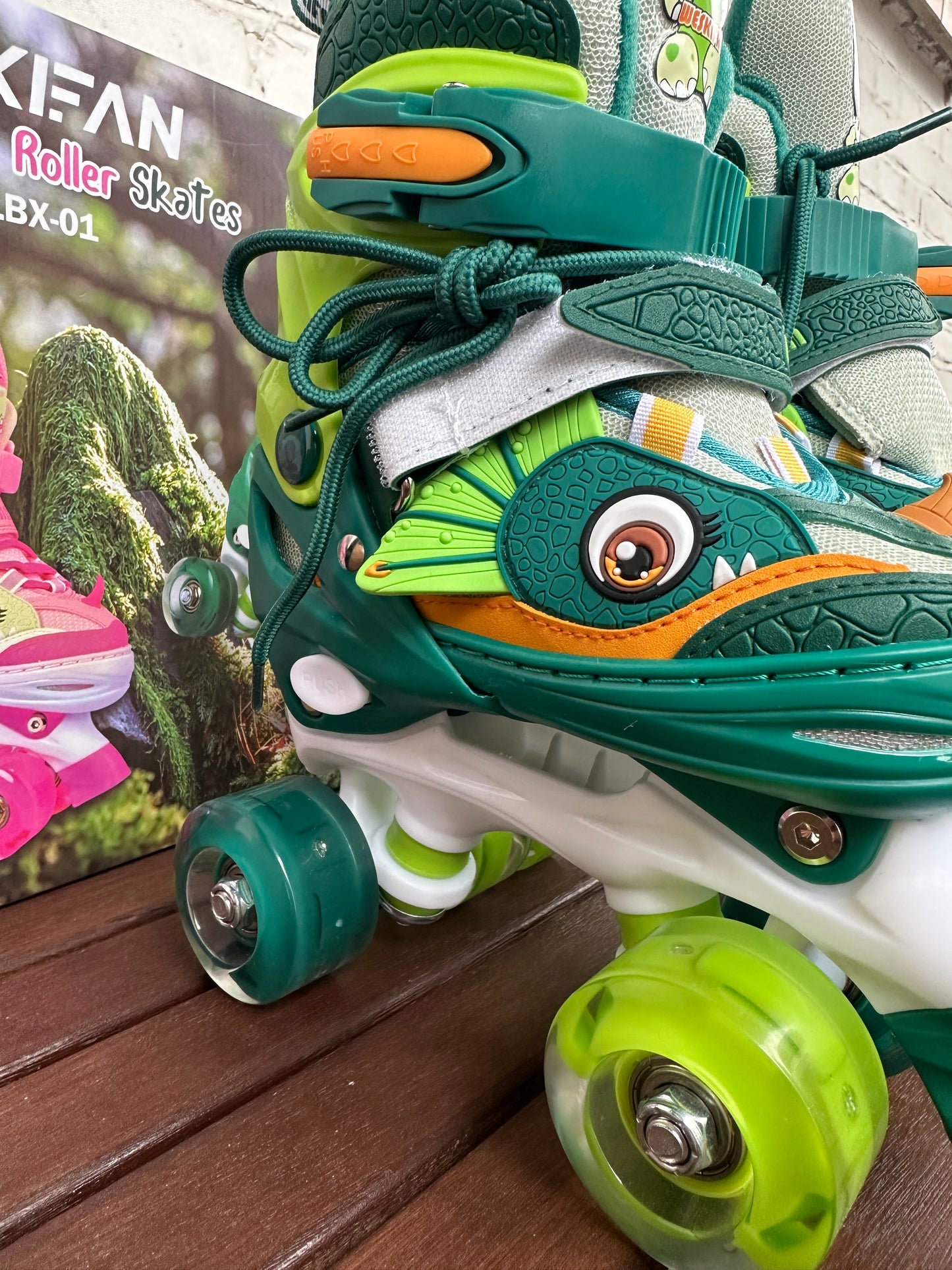 Kinder Dinosaurier Rollschuhe Weskifan