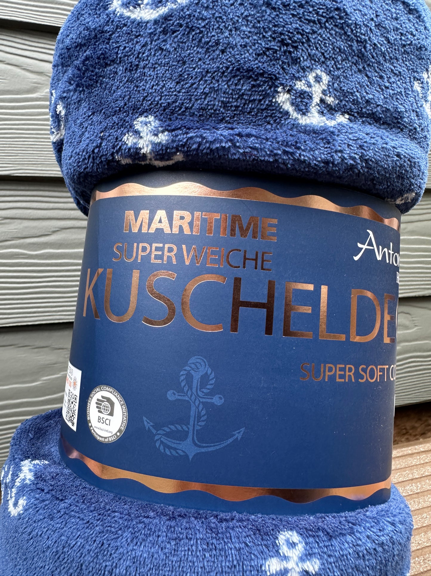 Kuscheldecke Antonio Home Maritime Blau 200x150cm