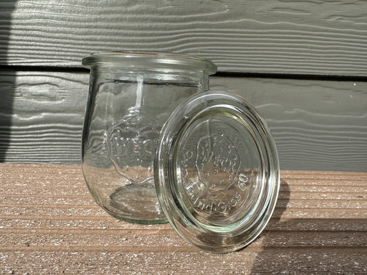 220ml Tulpenglas mit Glasdeckel WECK RR60 / 6 Stück