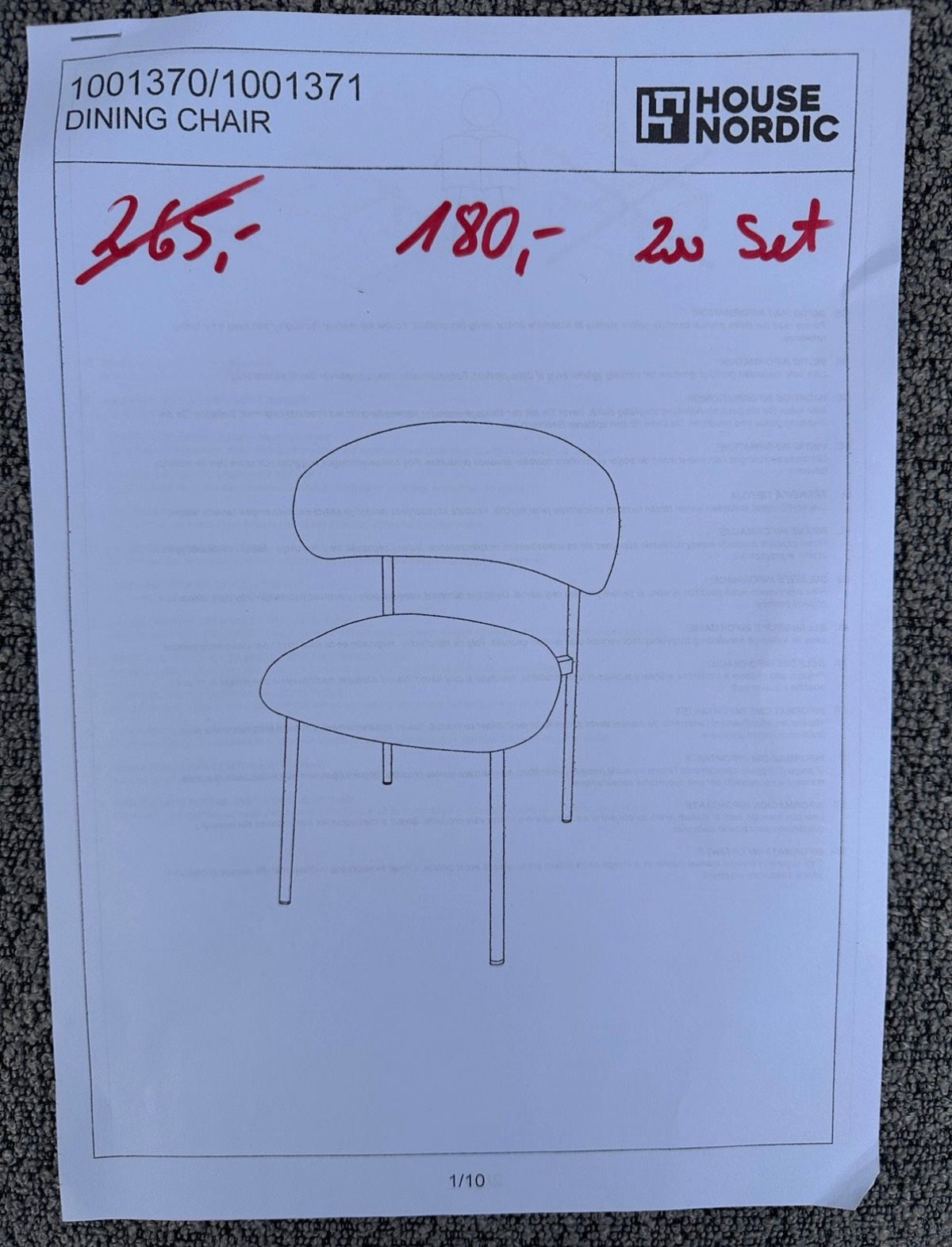 Dining Chair House Nordic 2er Set
