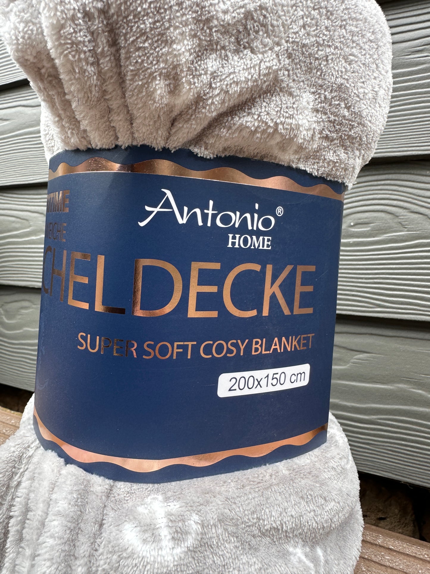 Kuscheldecke Antonio Home Maritime Grau 200x150cm