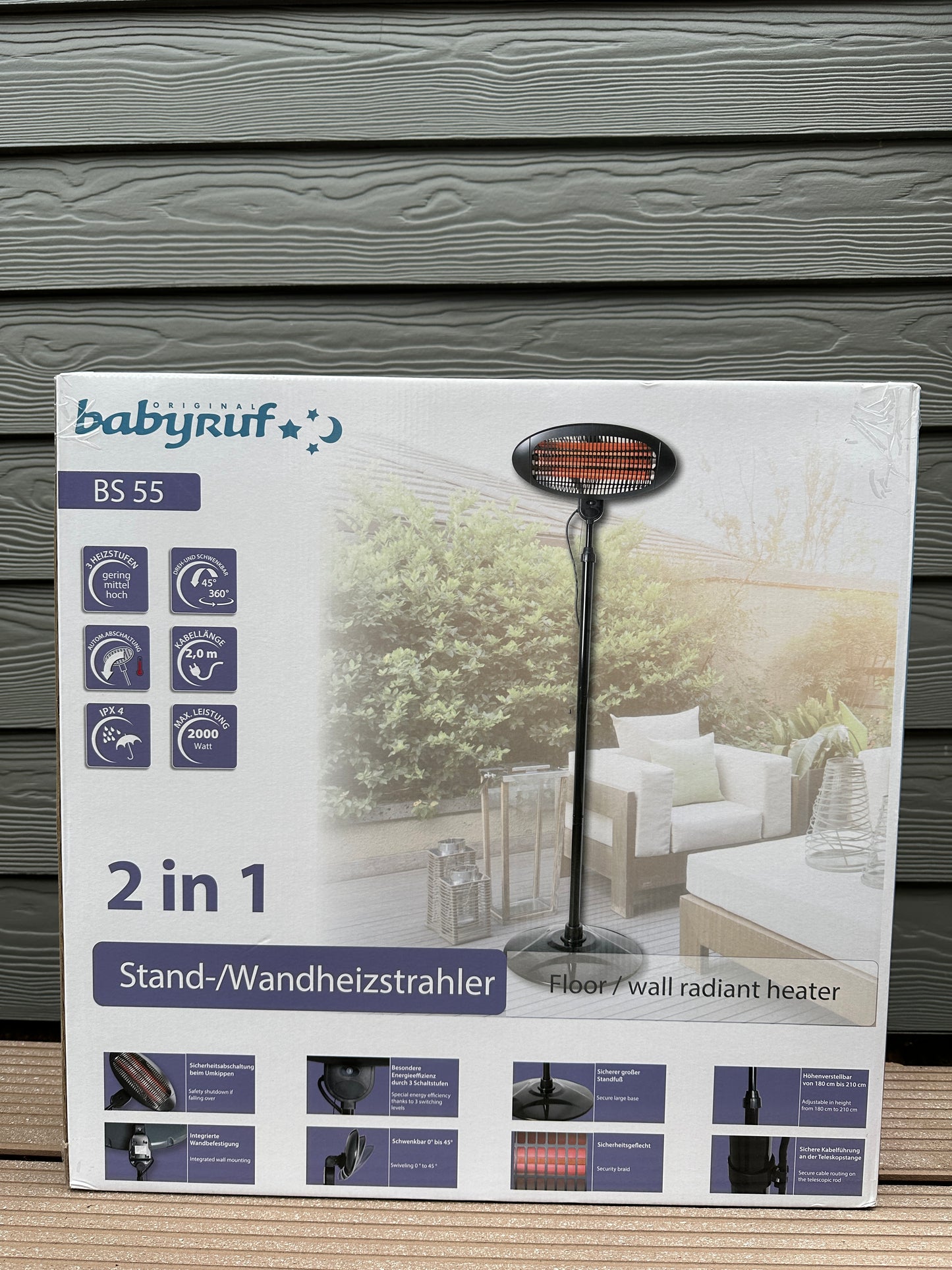 Heizstrahler 2 in 1 Babyruf BS 55