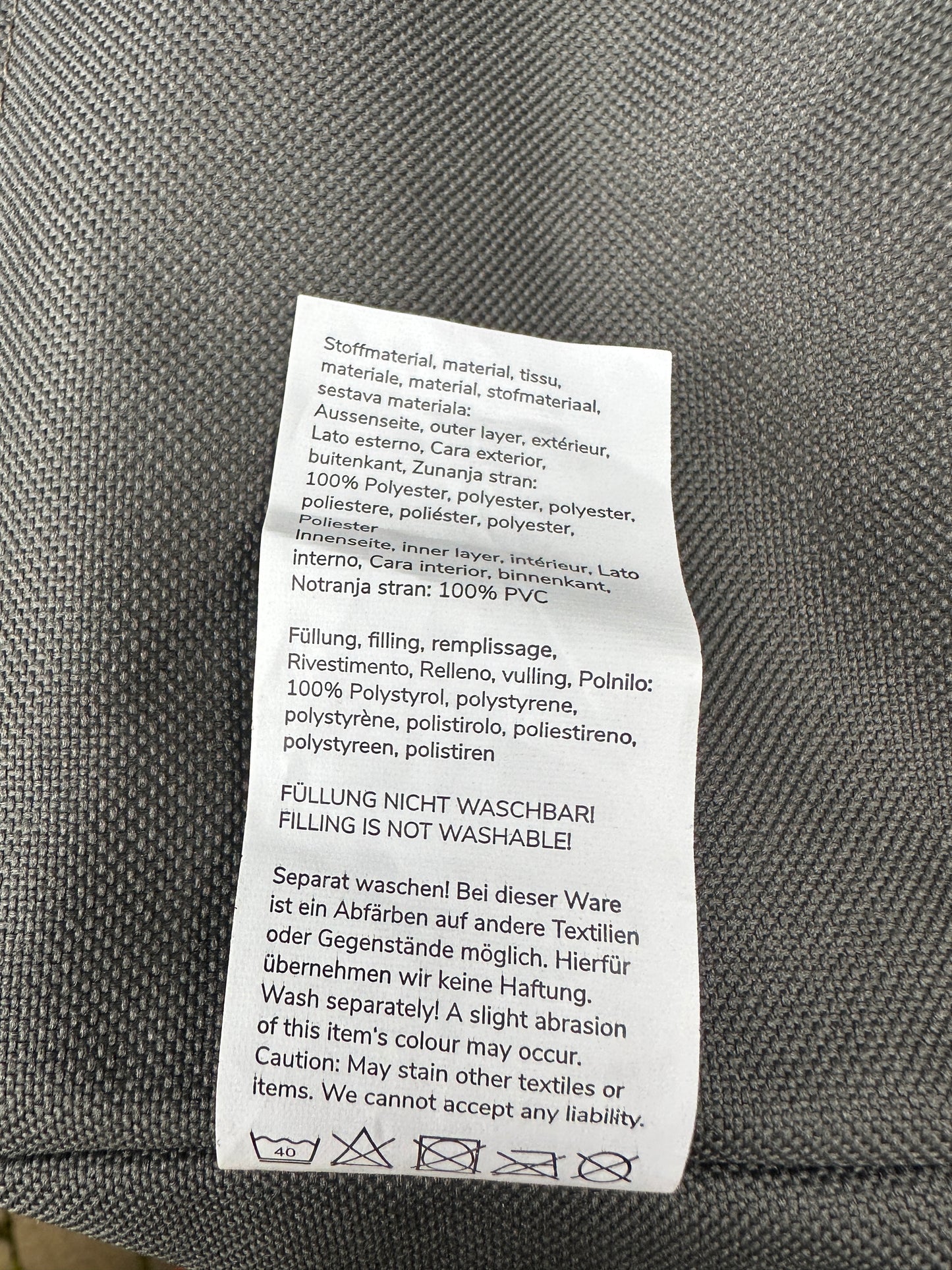 Outdoor Pouf 'Der Ruhepouf' Mokebo - Eckiger Sitzpouf oder Fußhocker