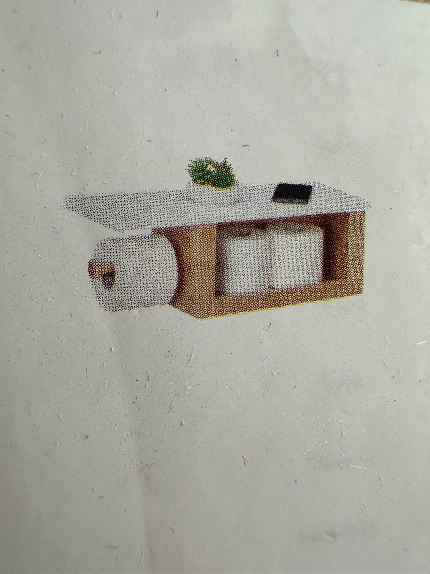 Bambus Toilettenpapierhalter 2 Ablagen Relaxdays