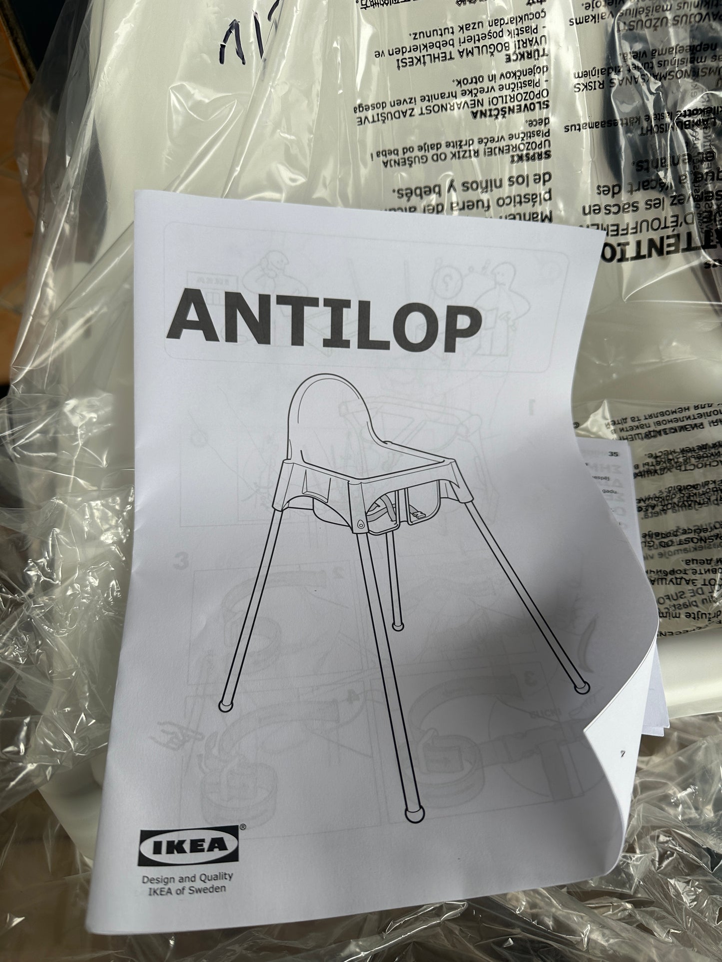 IKEA ANTILOP Kinderstuhl mit Sitzgurt