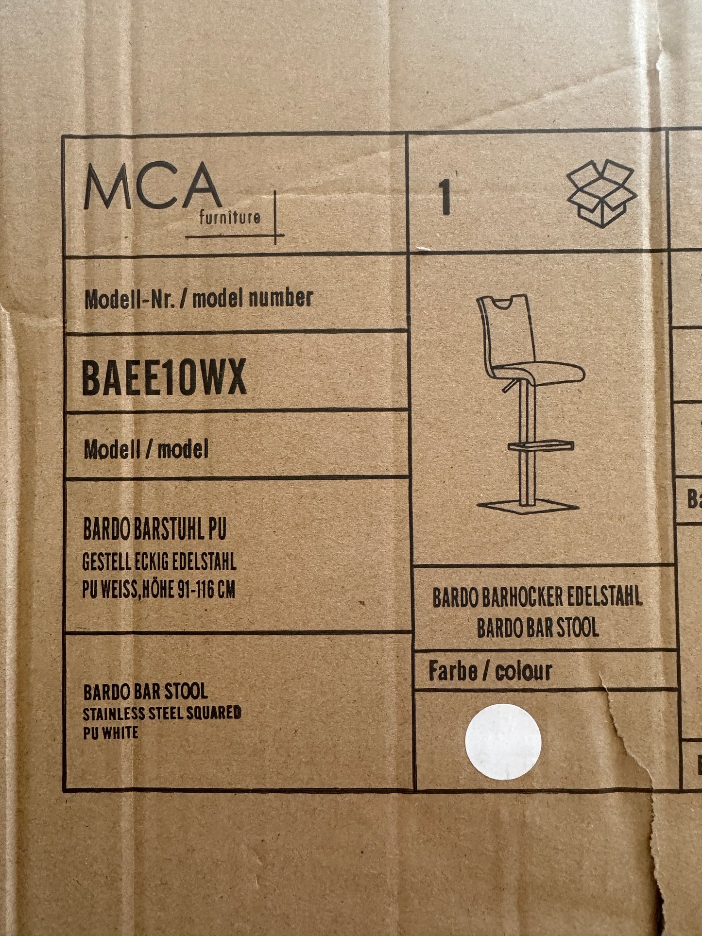 Bardo Barhocker Edelstahl MCA