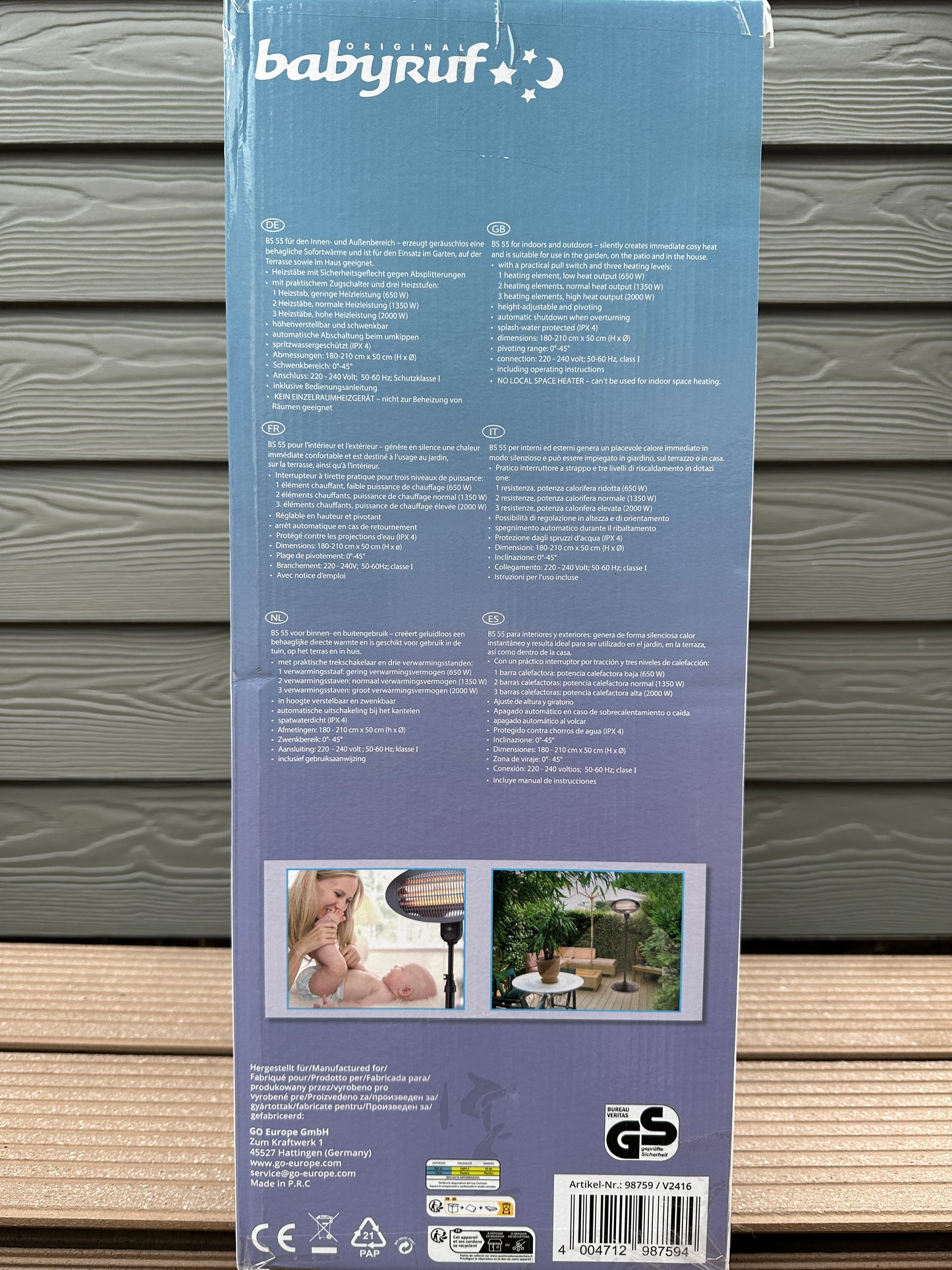 Heizstrahler 2 in 1 Babyruf BS 55