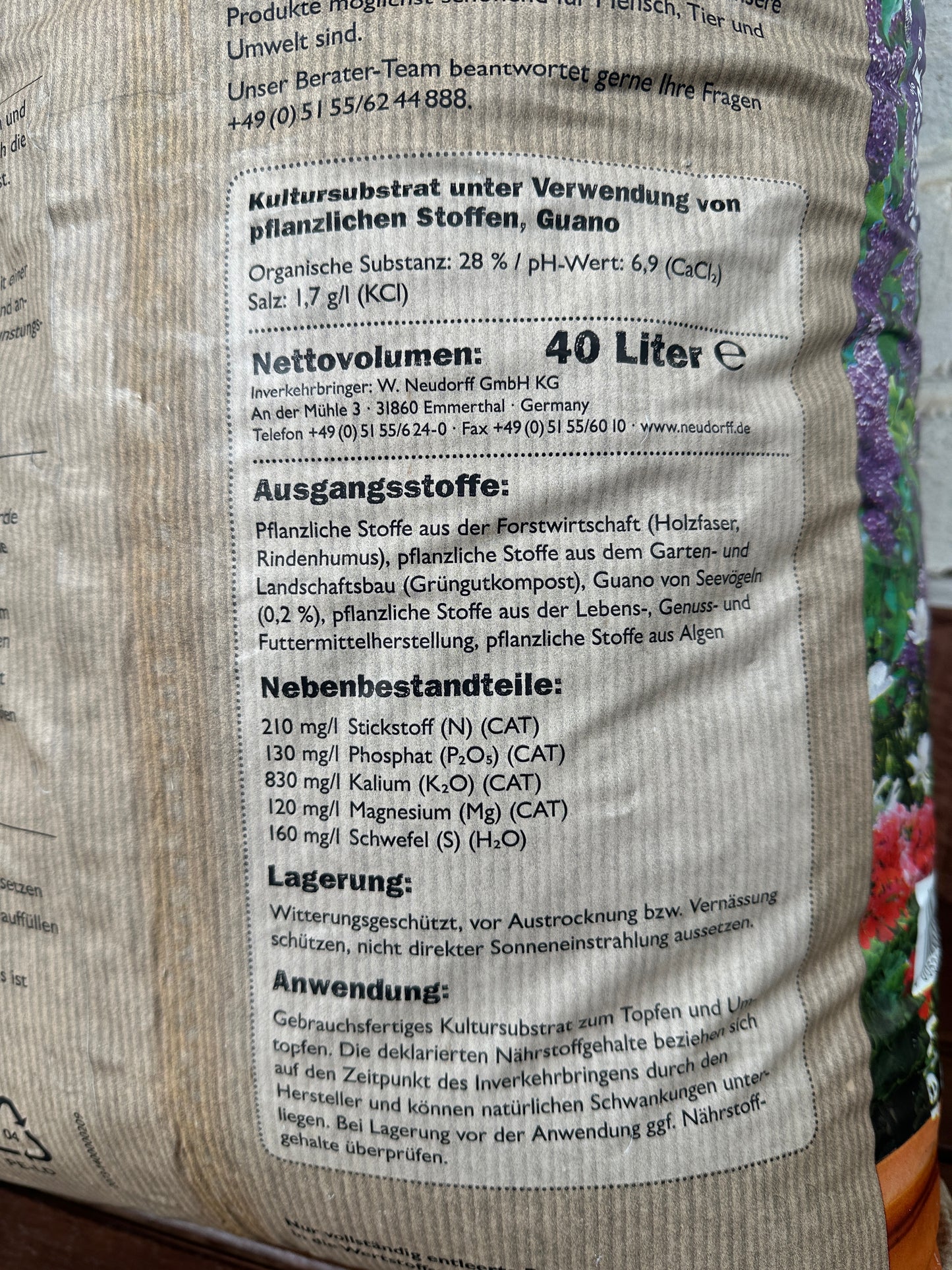 Neudo­Hum Pflanz­Erde 40 Liter