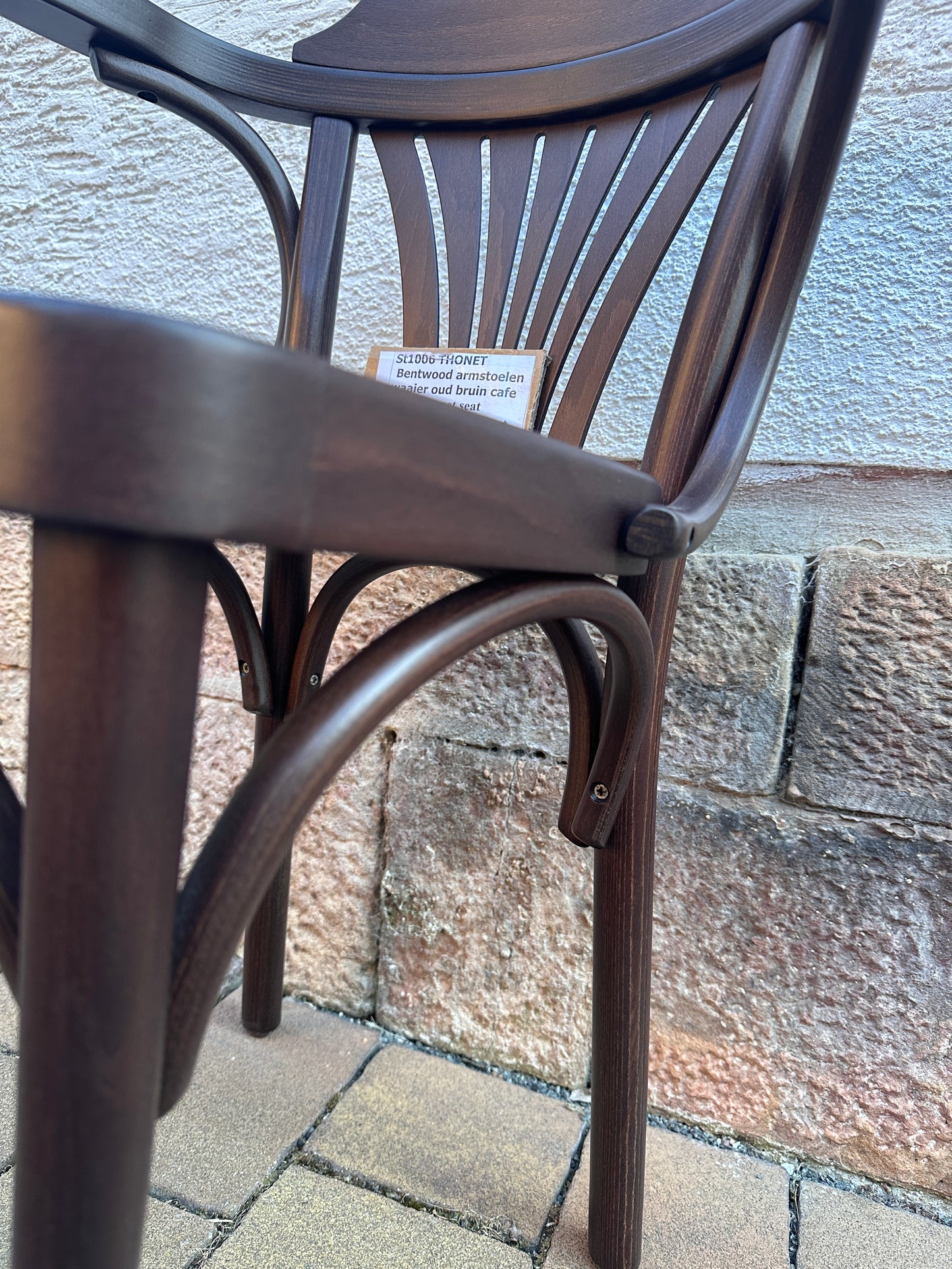 Thon Bentwood Sessel Fächer altbraun Café