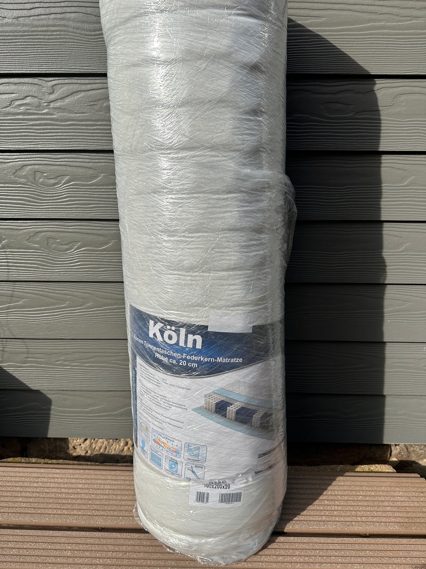 7-Zonen Tonnentaschen-Federkern-Matratze Köln 100x200cm