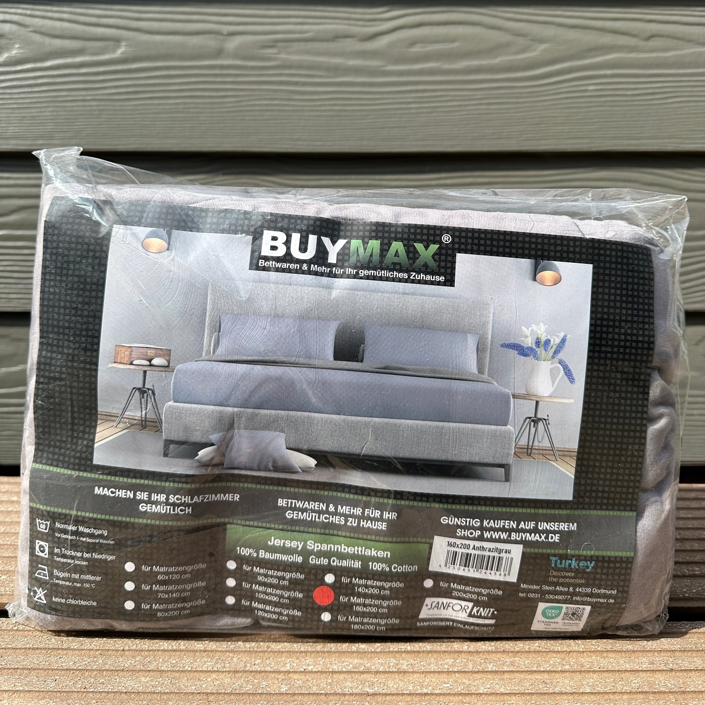 Jersey Spannbettlaken BuyMax 160x200