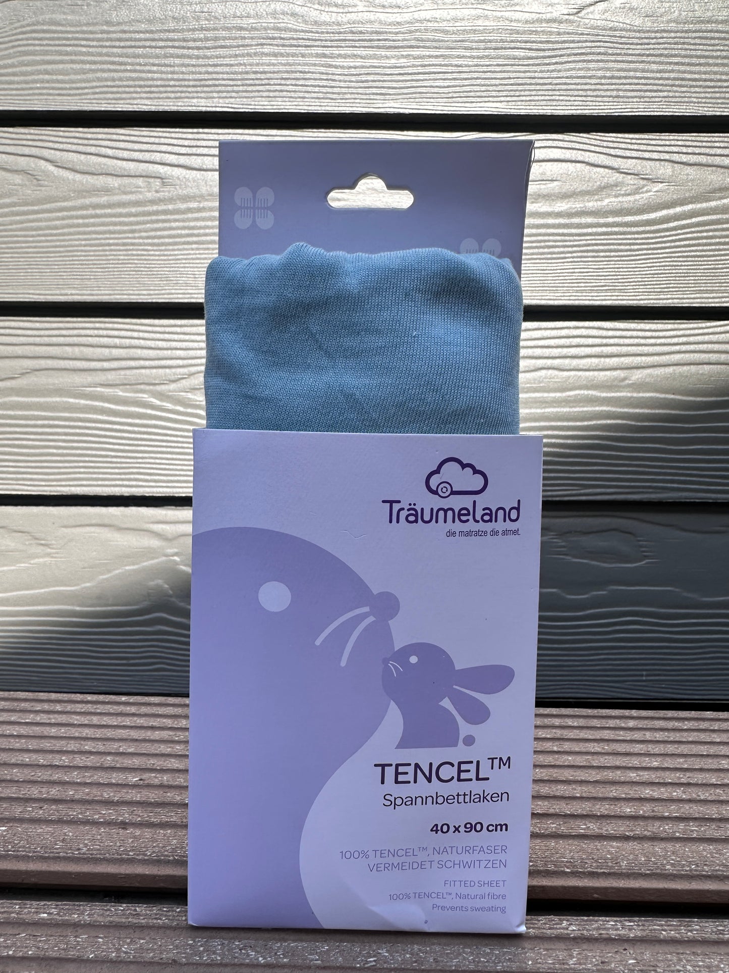 Spannbettlaken Tencel 40x90 cm Träumeland - blau