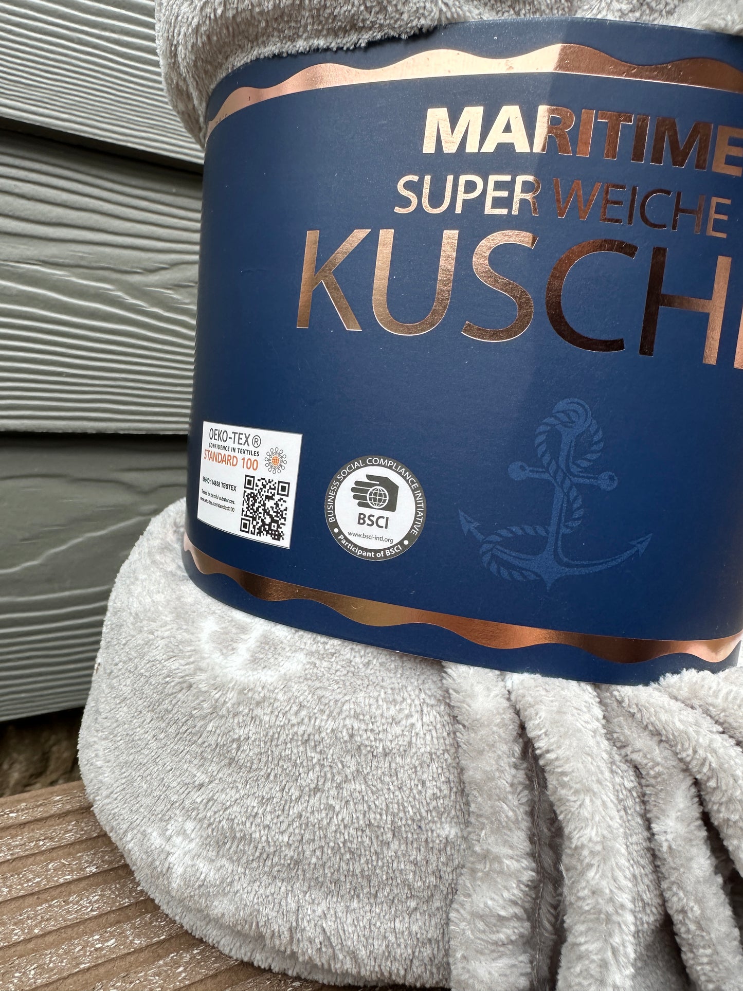 Kuscheldecke Antonio Home Maritime Grau 200x150cm