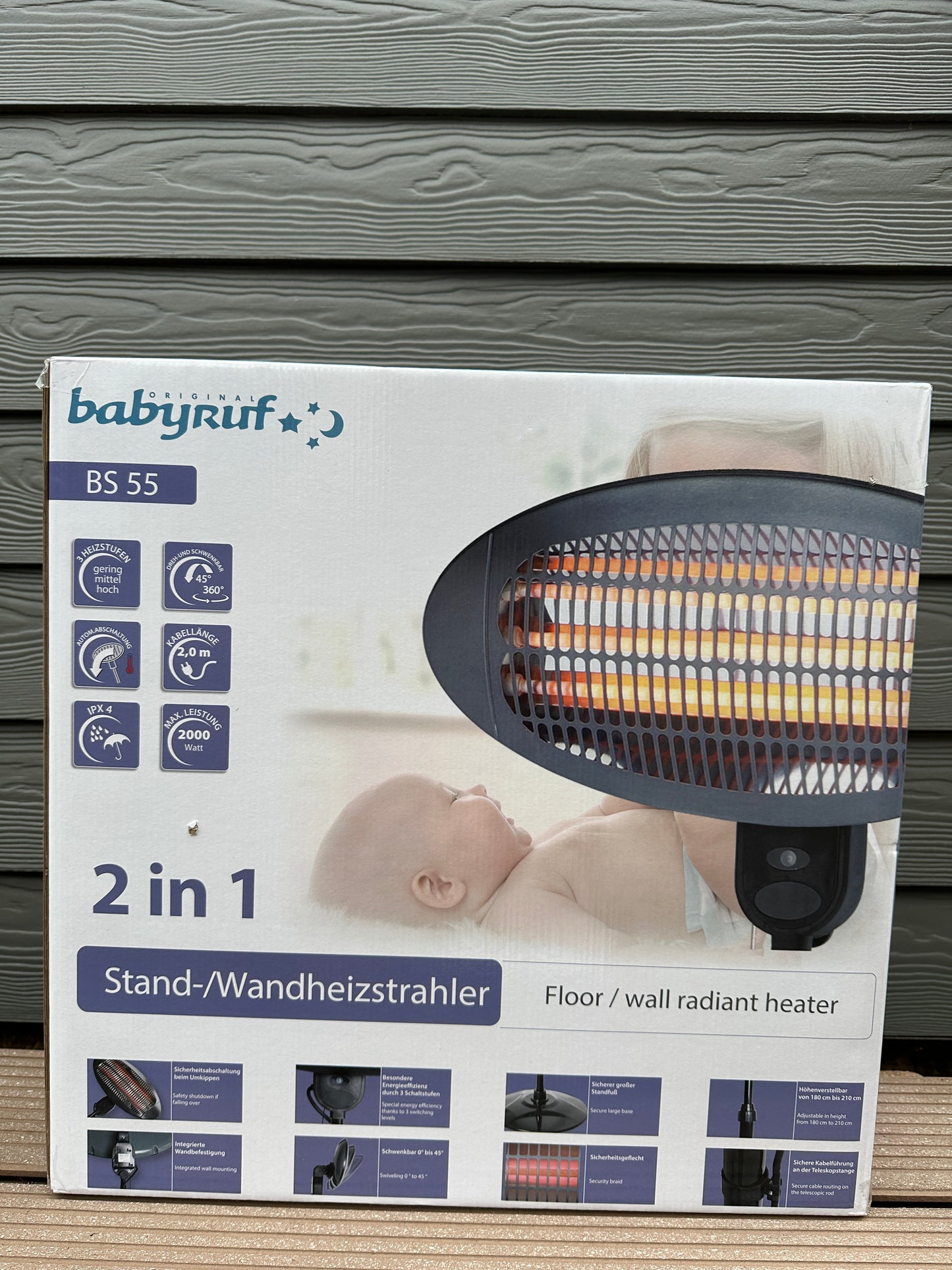 Heizstrahler 2 in 1 Babyruf BS 55