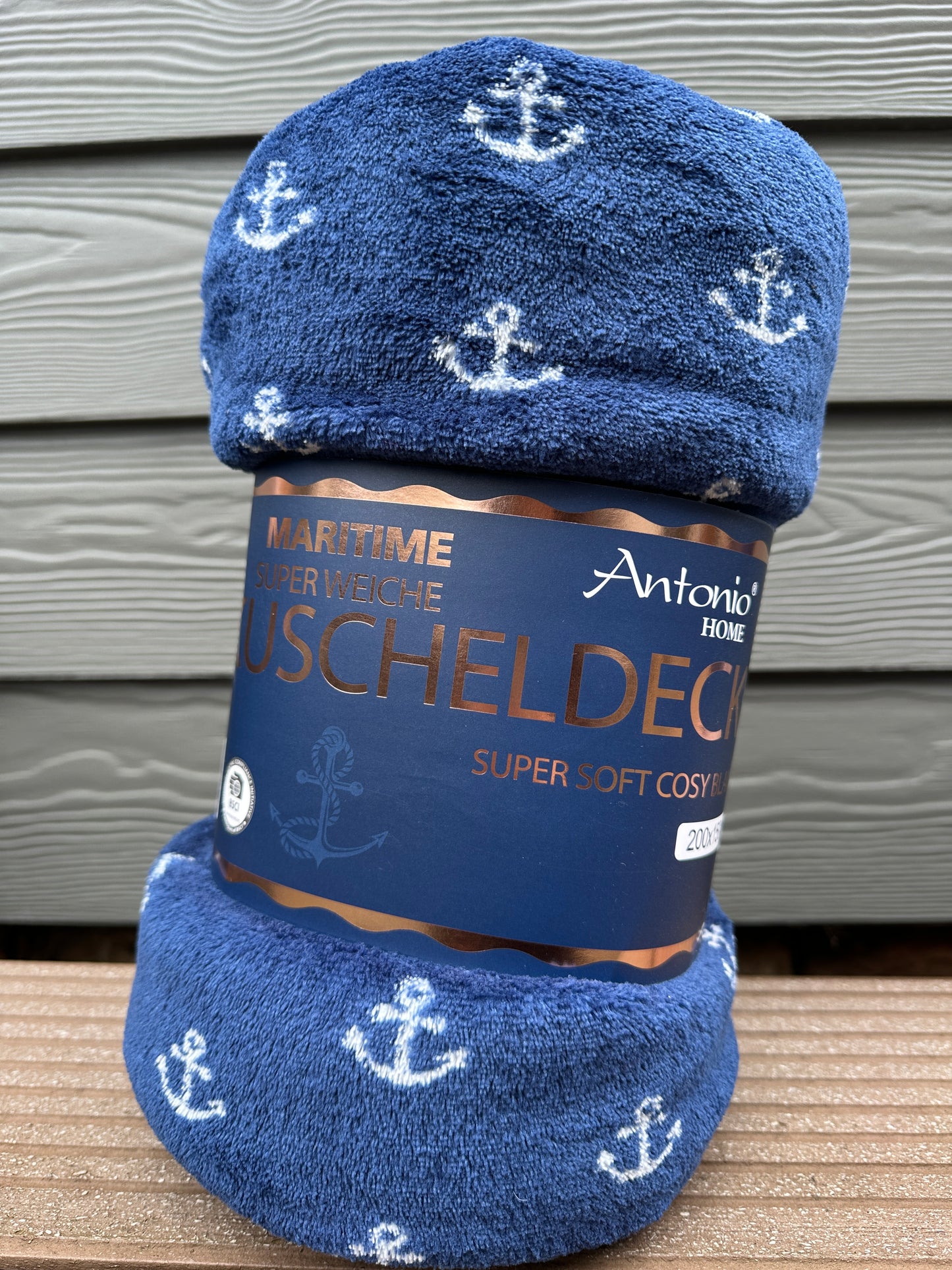 Kuscheldecke Antonio Home Maritime Blau 200x150cm