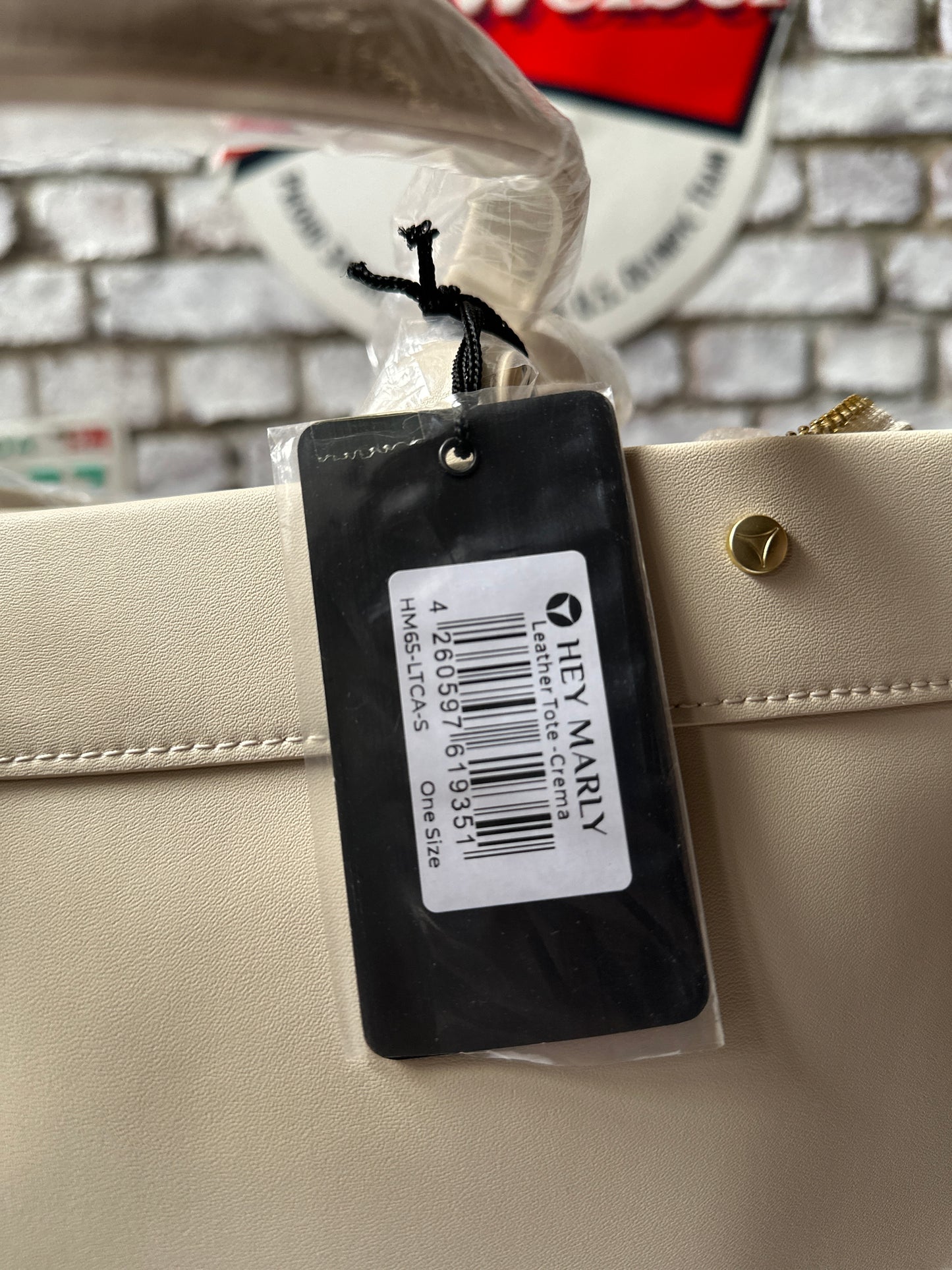 Hey Marly Leather Tote -Crema