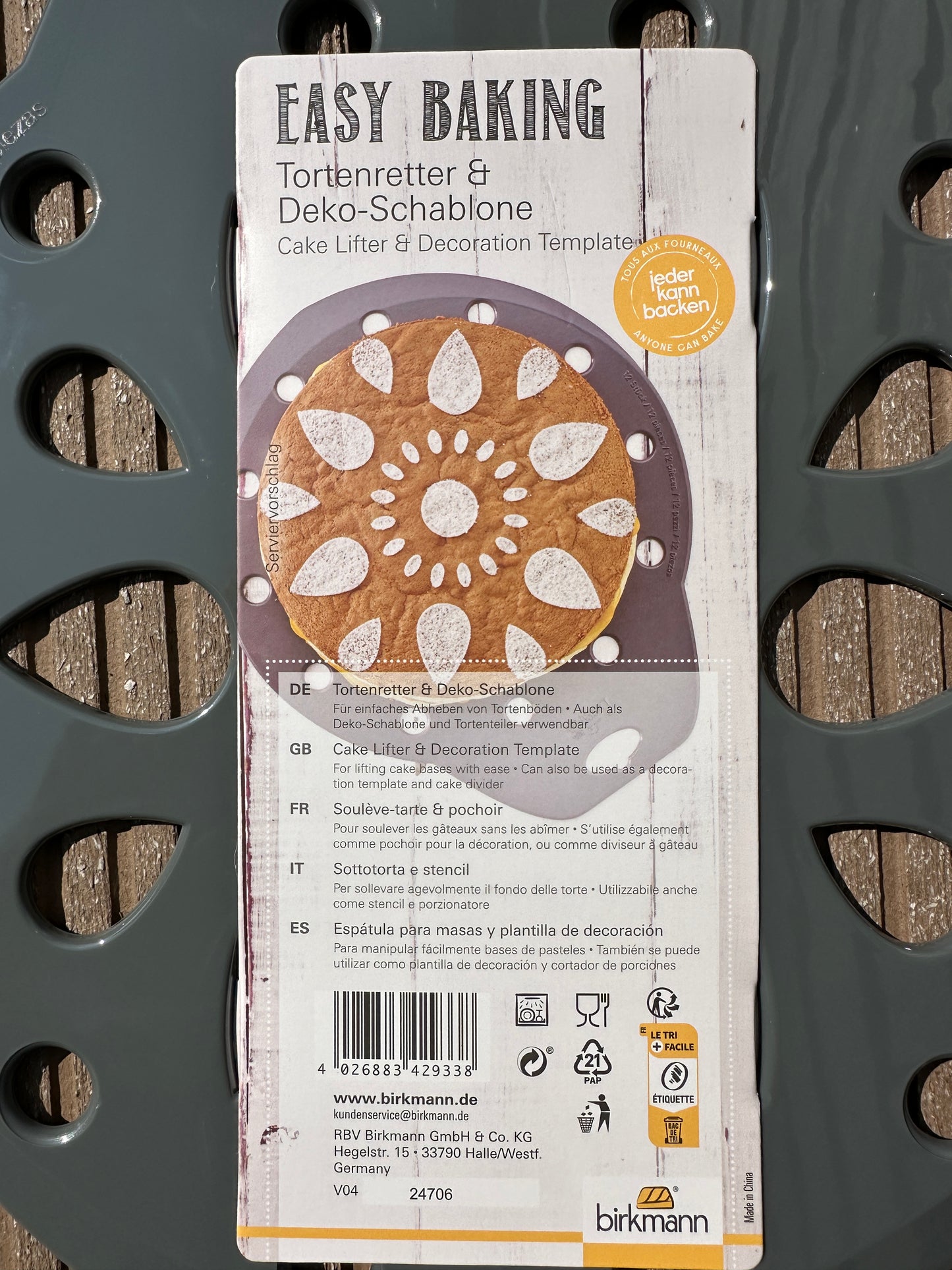 Tortenretter & Deko-Schablone Easy Baking