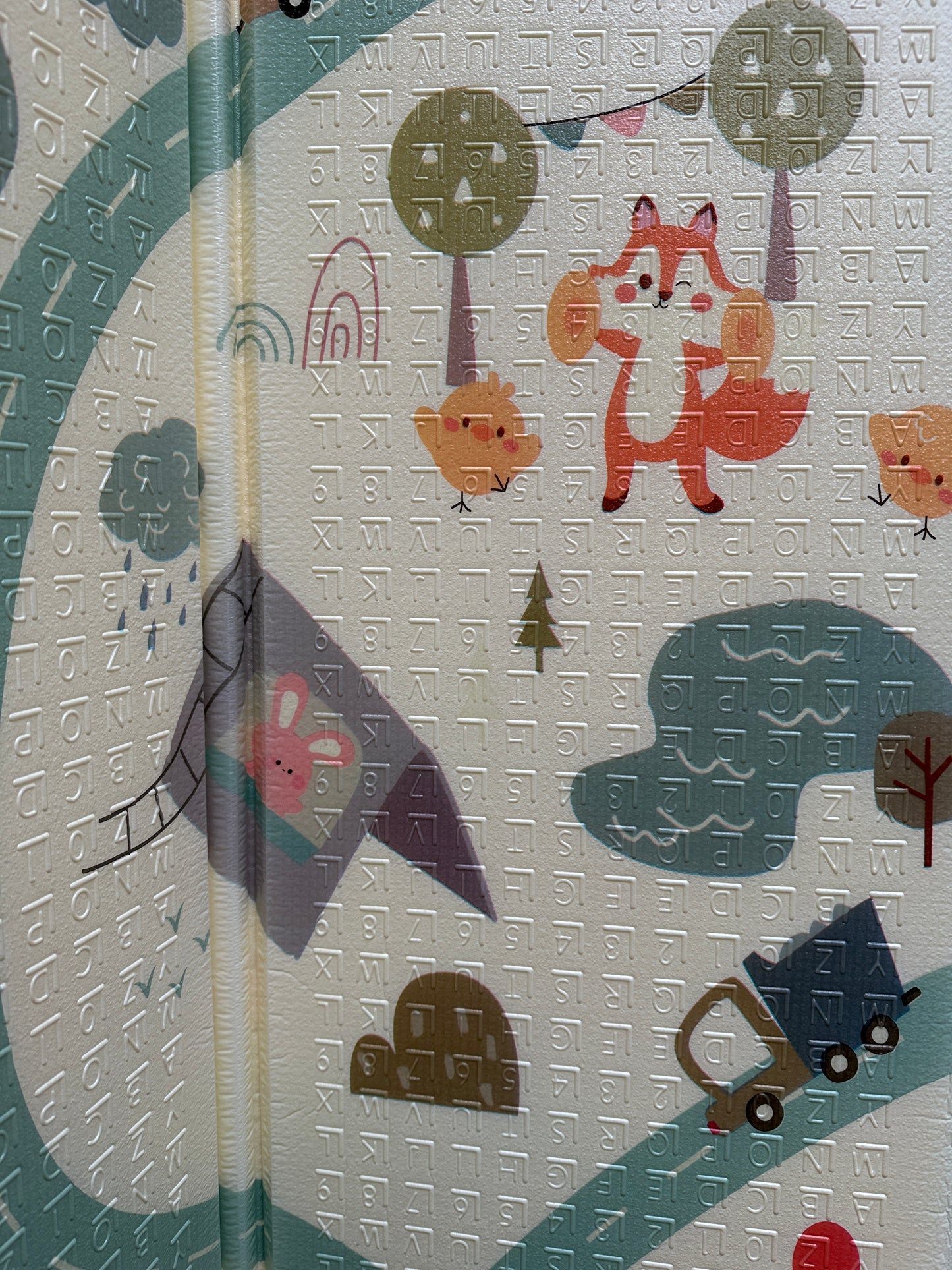 Spielmatte 180 x 200 cm mit diversen Tiermotiven