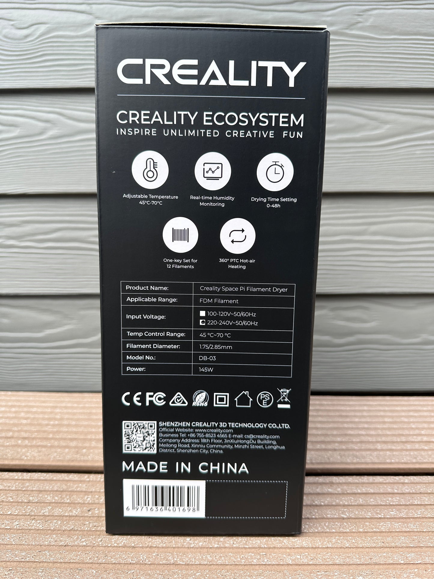 Creality Space PI Filament Trockner / 3D Drucker Filament