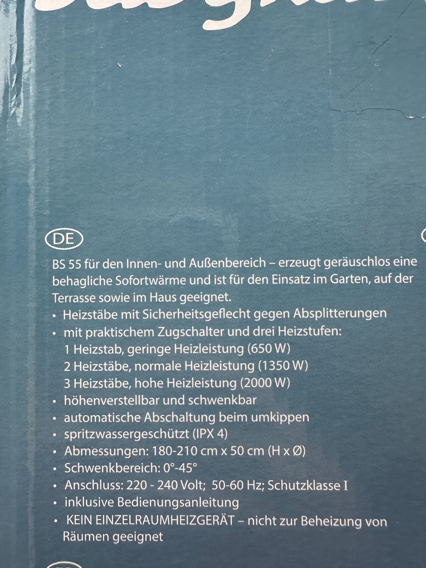 Heizstrahler 2 in 1 Babyruf BS 55