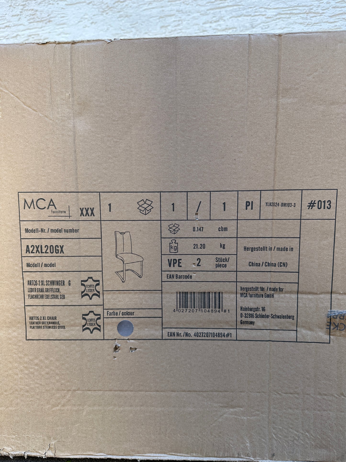 MCA Artos Schwingstuhl Artos 2er Set