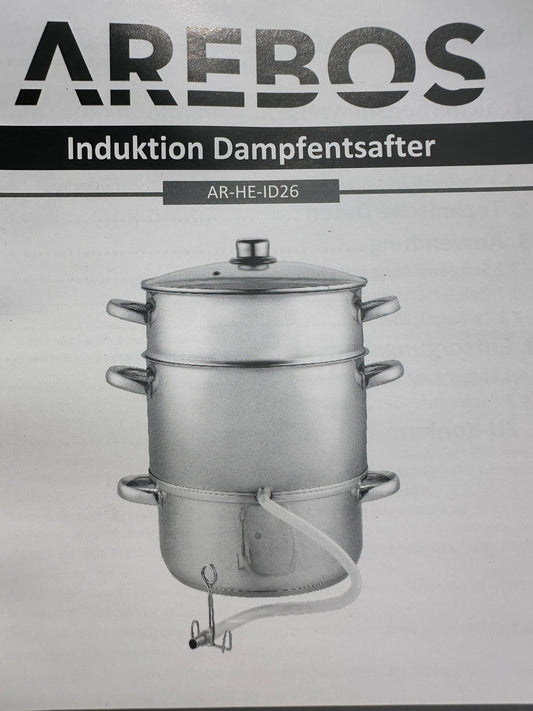 Induktion Dampfentsafter 15L  Arebos