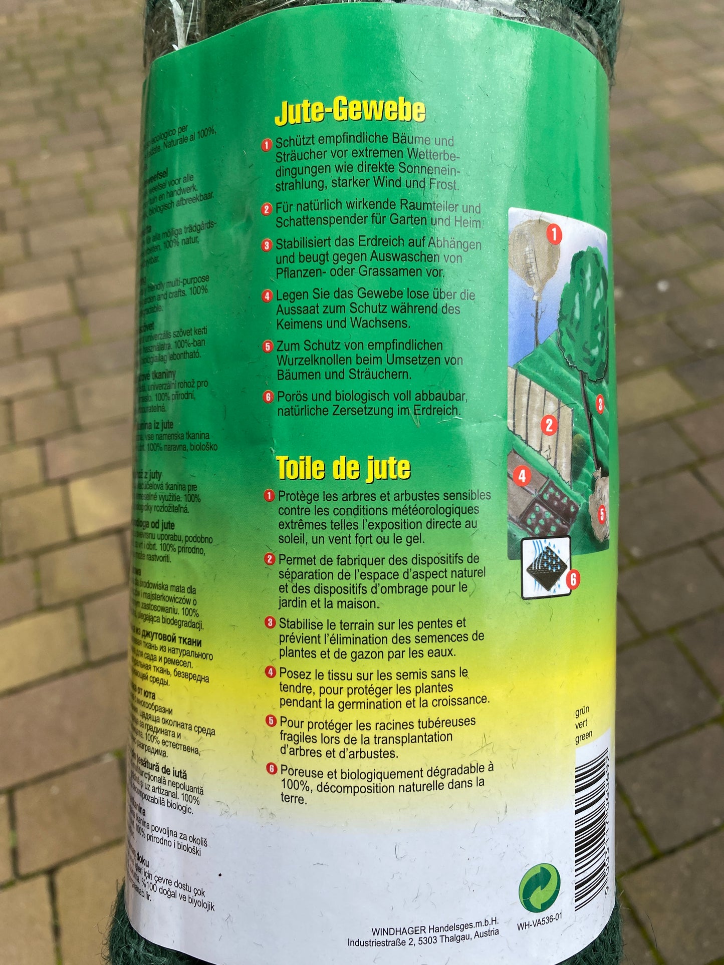 Jute Gewebe Windhager